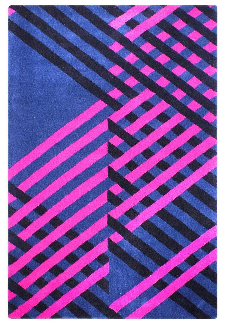 Wool HandTufted Carpet Dimensional Stripe – Cotton Hand Tufted handmade carpet by Ajaypee Carpets