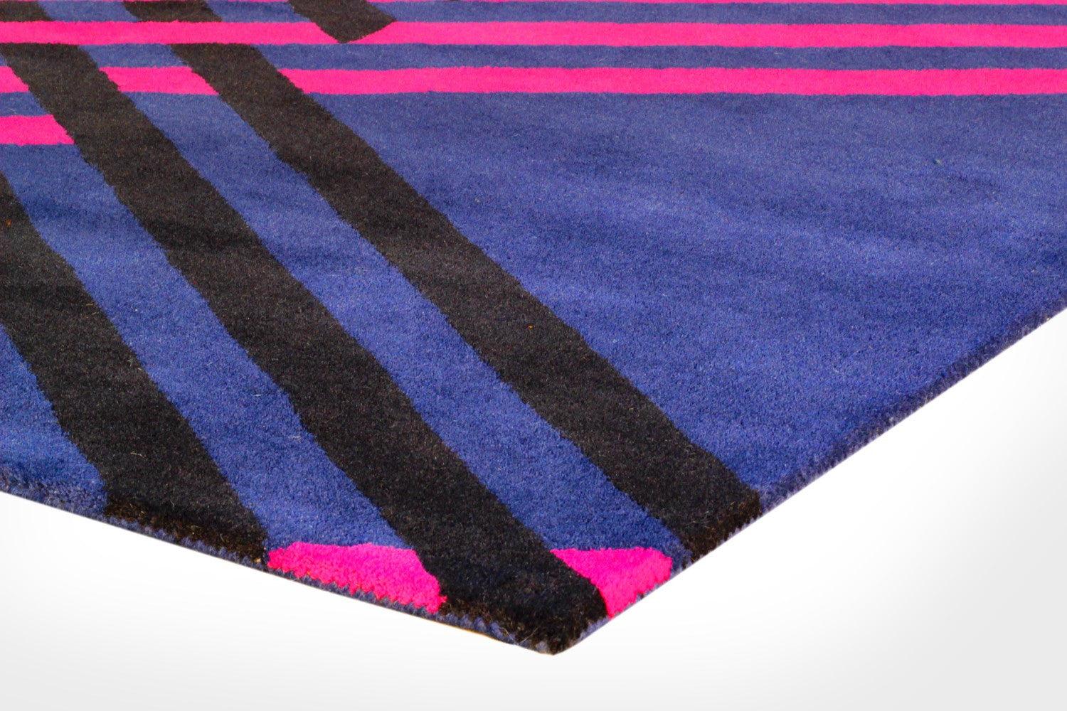 Wool HandTufted Carpet Dimensional Stripe - Cotton - Hand Tufted - Ajaypee Carpets (Thumbnail 3)