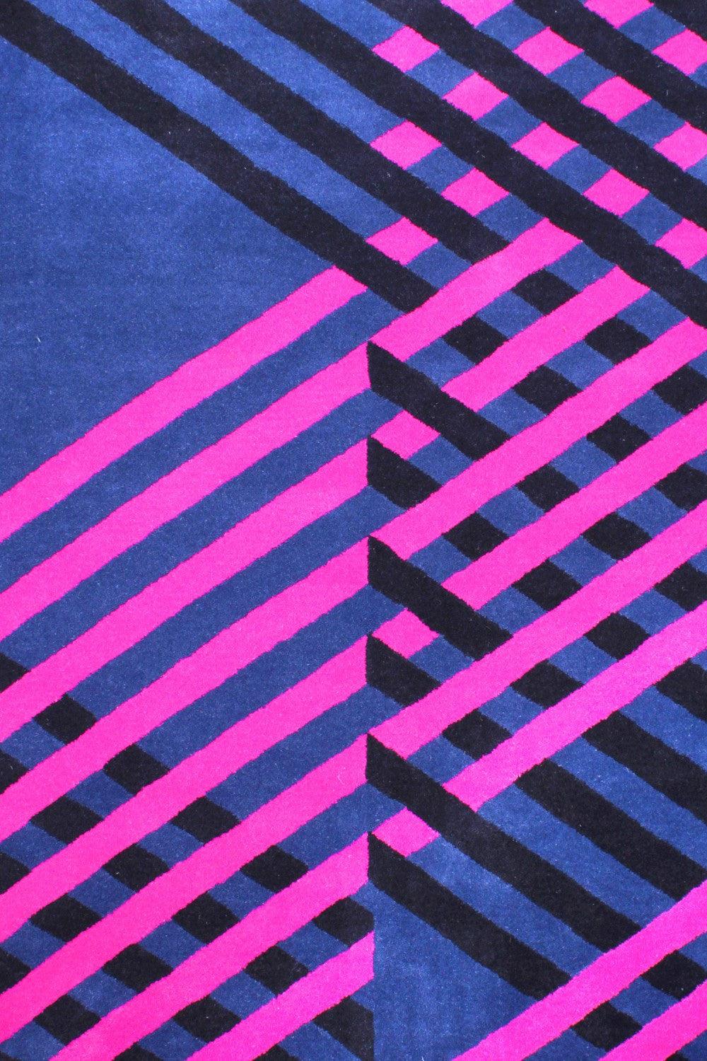 Wool HandTufted Carpet Dimensional Stripe - Cotton - Hand Tufted - Ajaypee Carpets (Thumbnail 4)