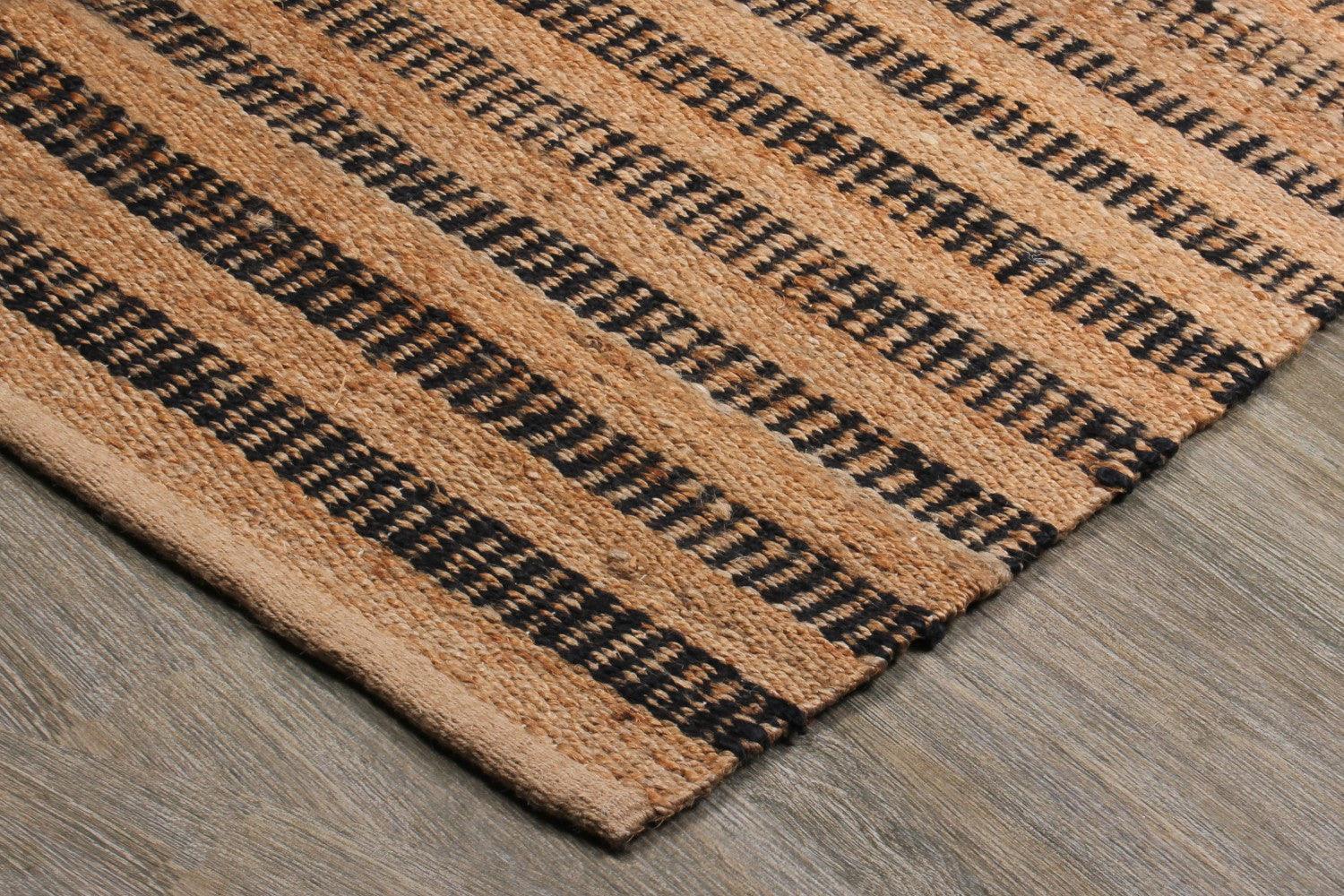 Hemp HandWoven Rug Hemer-53 - Jute - Flatweave - Ajaypee Carpets (Thumbnail 6)
