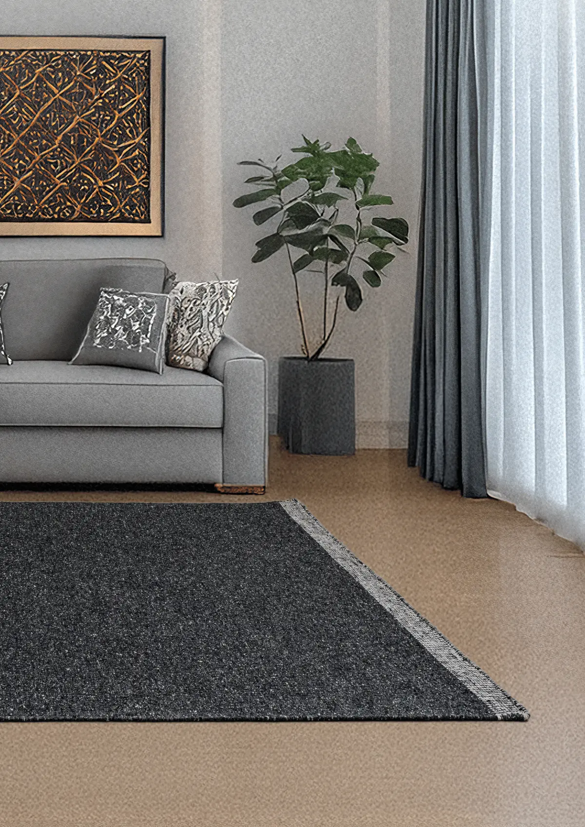 Bamboo Silk Handwoven Rug   Aion - Hemp - Flatweave - Ajaypee Carpets (Thumbnail 5)