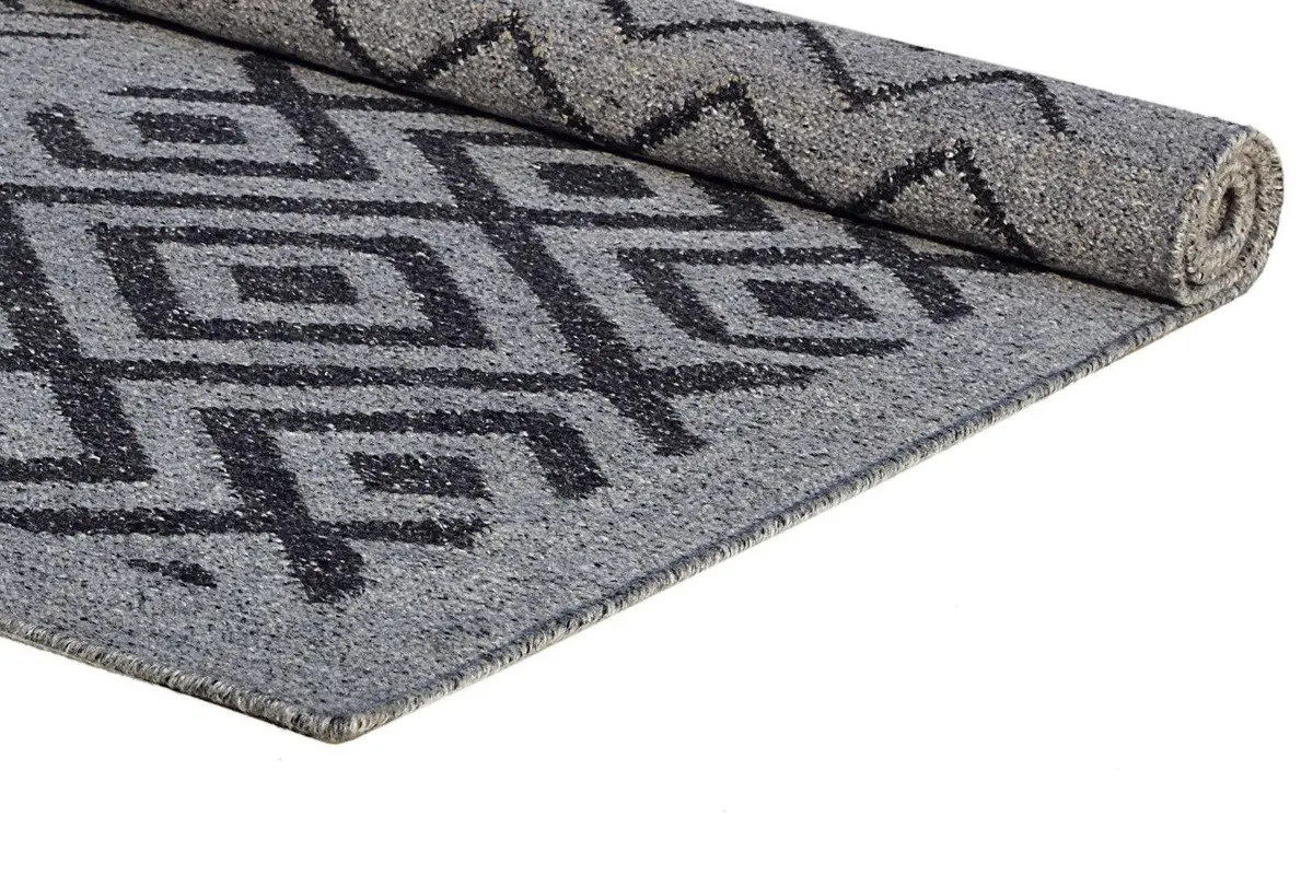 Bamboo Silk HandWoven Rug-Grevis - Cotton - Flatweave - Ajaypee Carpets (Thumbnail 2)