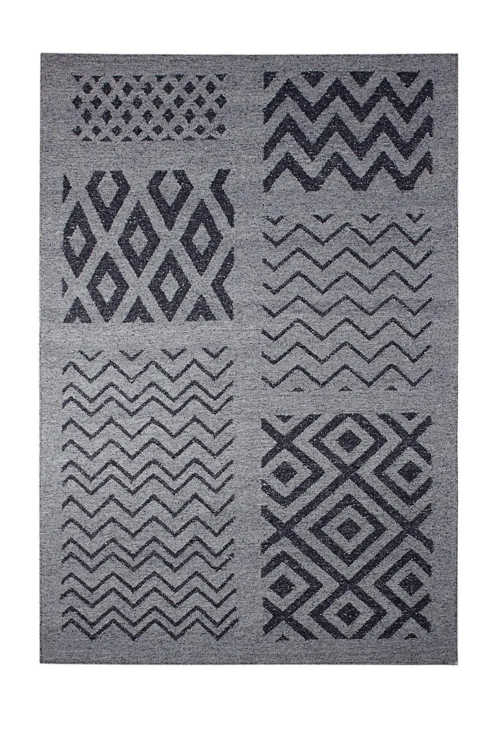 Bamboo Silk HandWoven Rug-Grevis - Cotton - Flatweave - Ajaypee Carpets (Thumbnail 3)