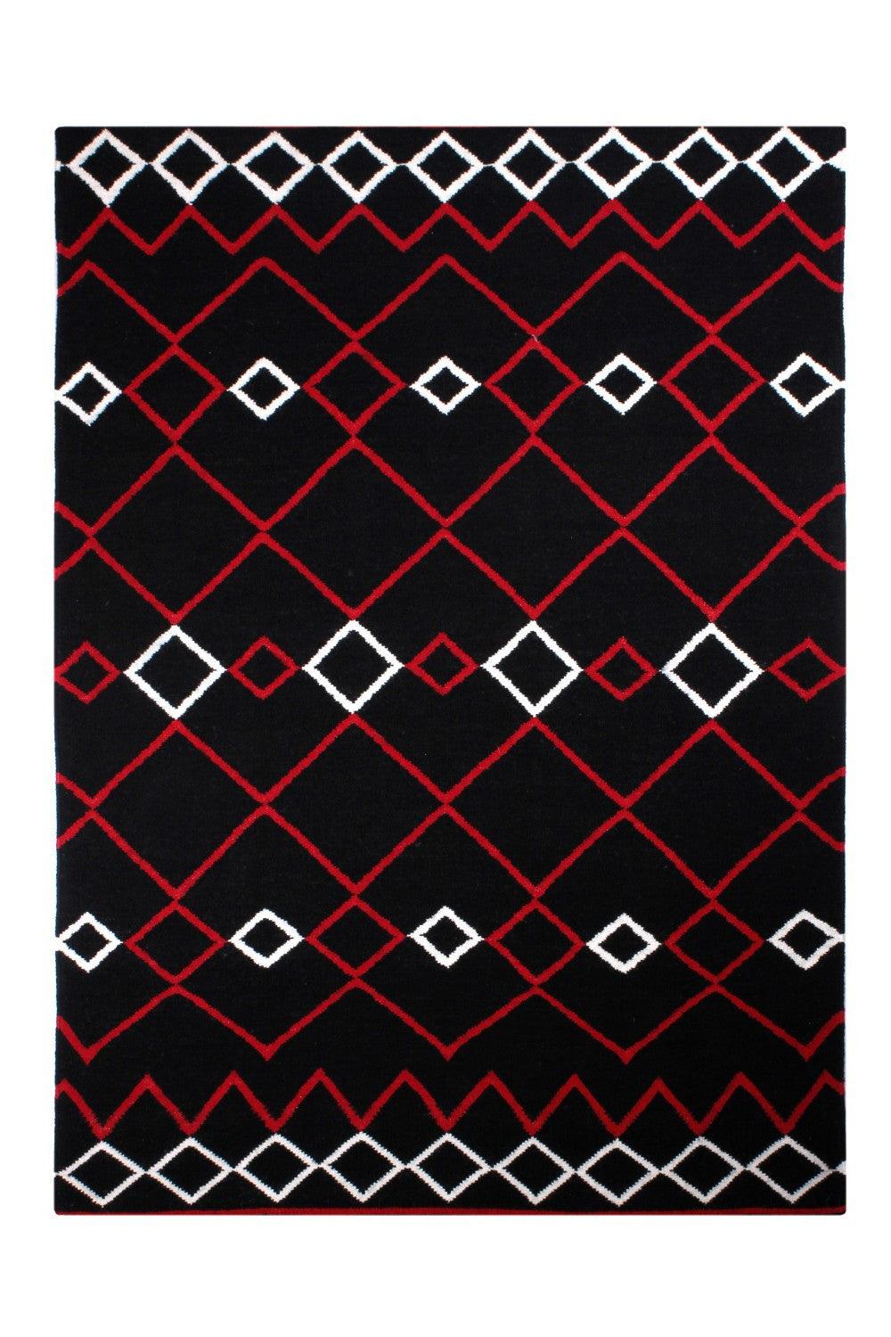 Wool Handwoven Rug Vera Red - Cotton - Flatweave - Ajaypee Carpets (Thumbnail 4)