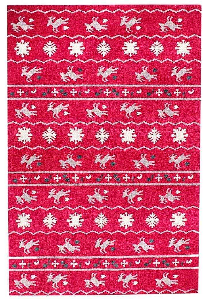 Wool HandWoven Rug Chrisl - Cotton - Flatweave - Ajaypee Carpets (View 1)
