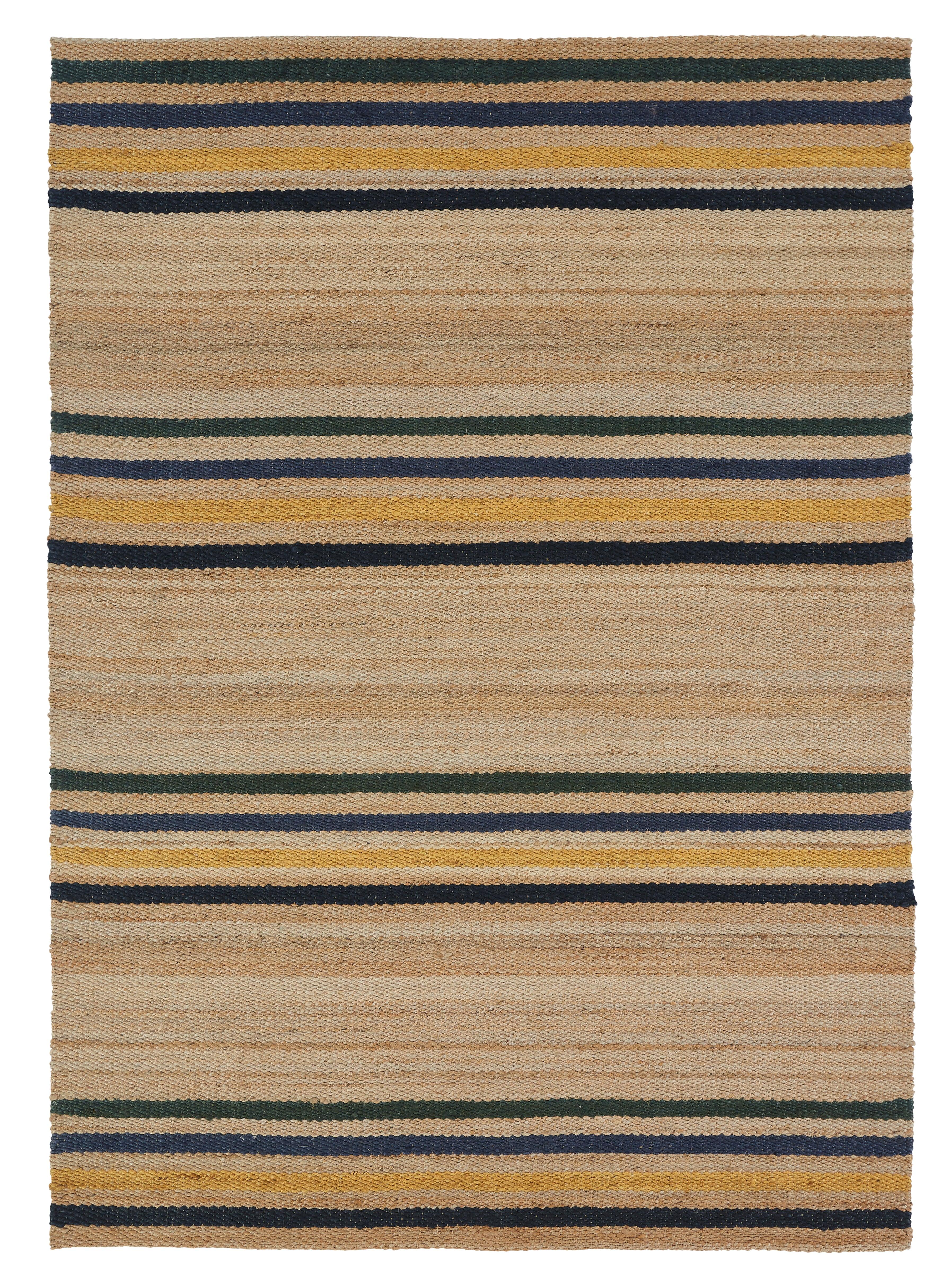 Hemp HandWoven Rug  Multi Stripe – Jute Hand Woven handmade carpet by Ajaypee Carpets