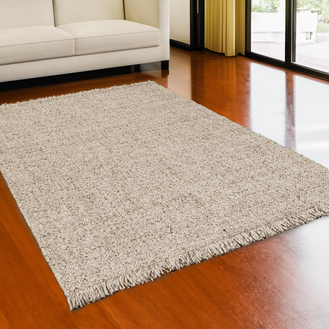 Woolen Handwoven Rug  Polly - Hemp - Hand Woven - Ajaypee Carpets (Thumbnail 4)