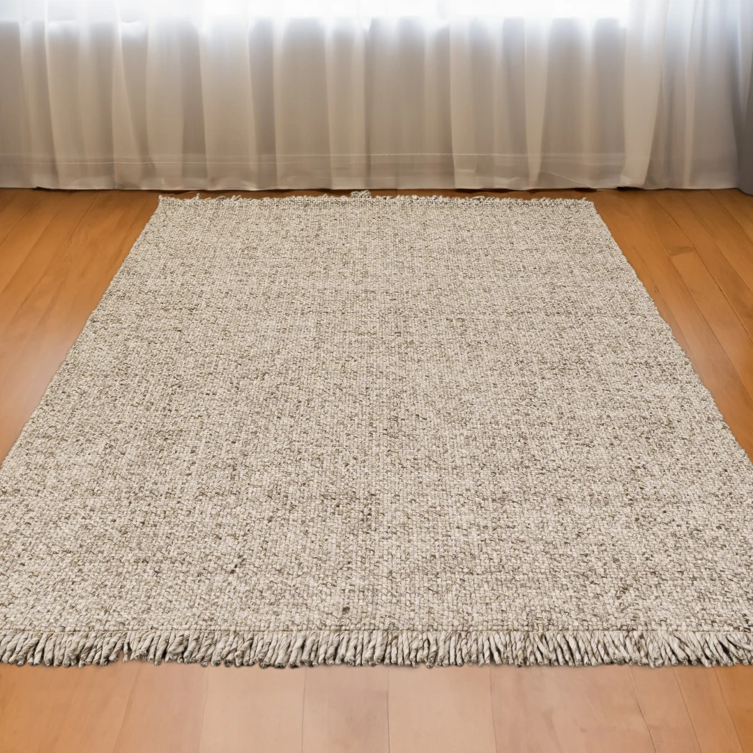 Woolen Handwoven Rug  Polly - Hemp - Hand Woven - Ajaypee Carpets (Thumbnail 5)