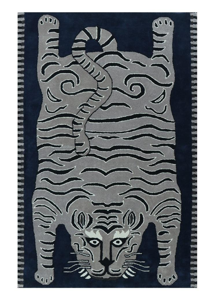 Cotton Hand Tufted Carpet : Tigi Blue - Cotton - Hand Tufted - Ajaypee Carpets (View 1)
