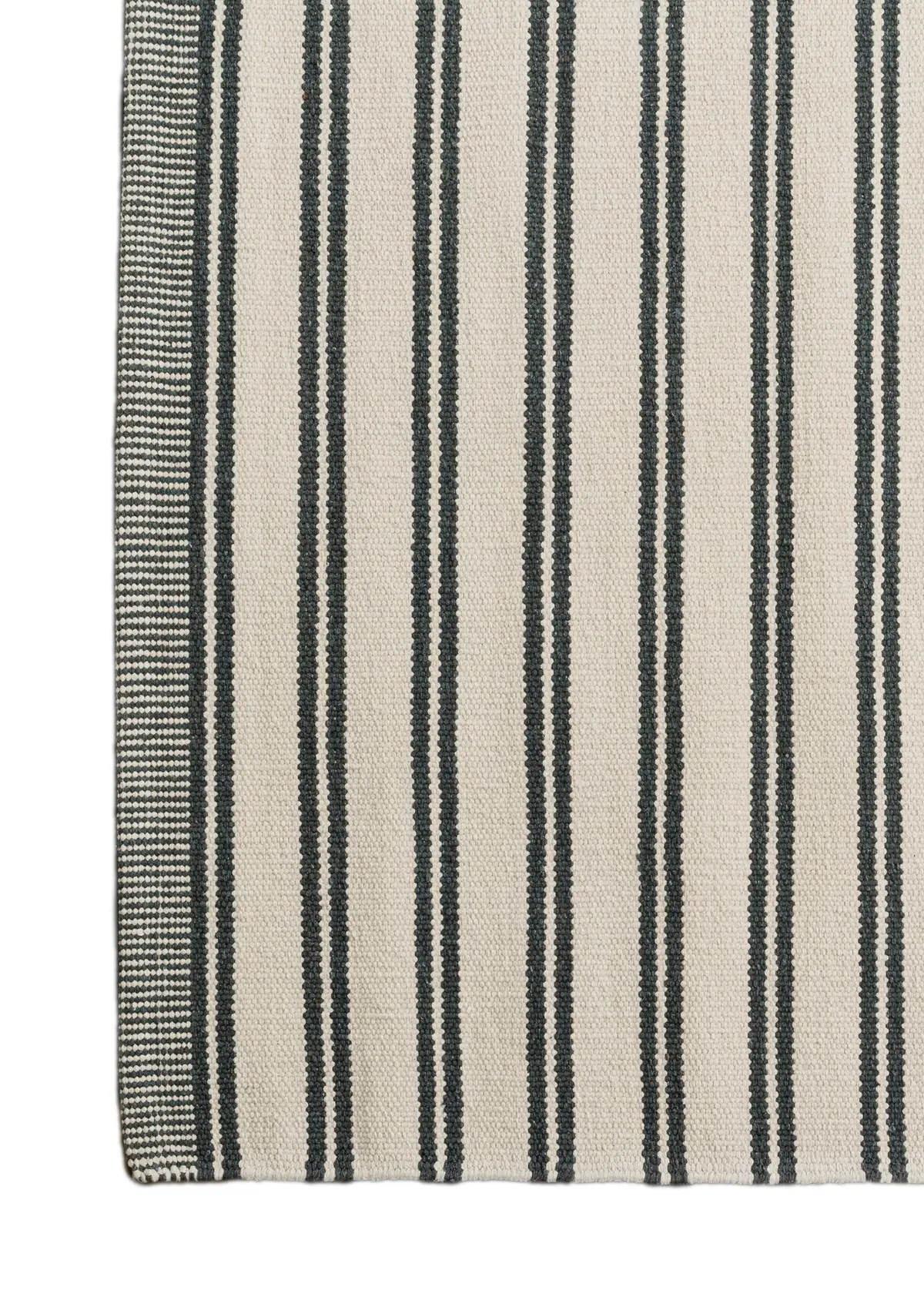 Cotton Hand-woven Rug : Nando Stripe - Cotton - Hand Woven - Ajaypee Carpets (Thumbnail 4)