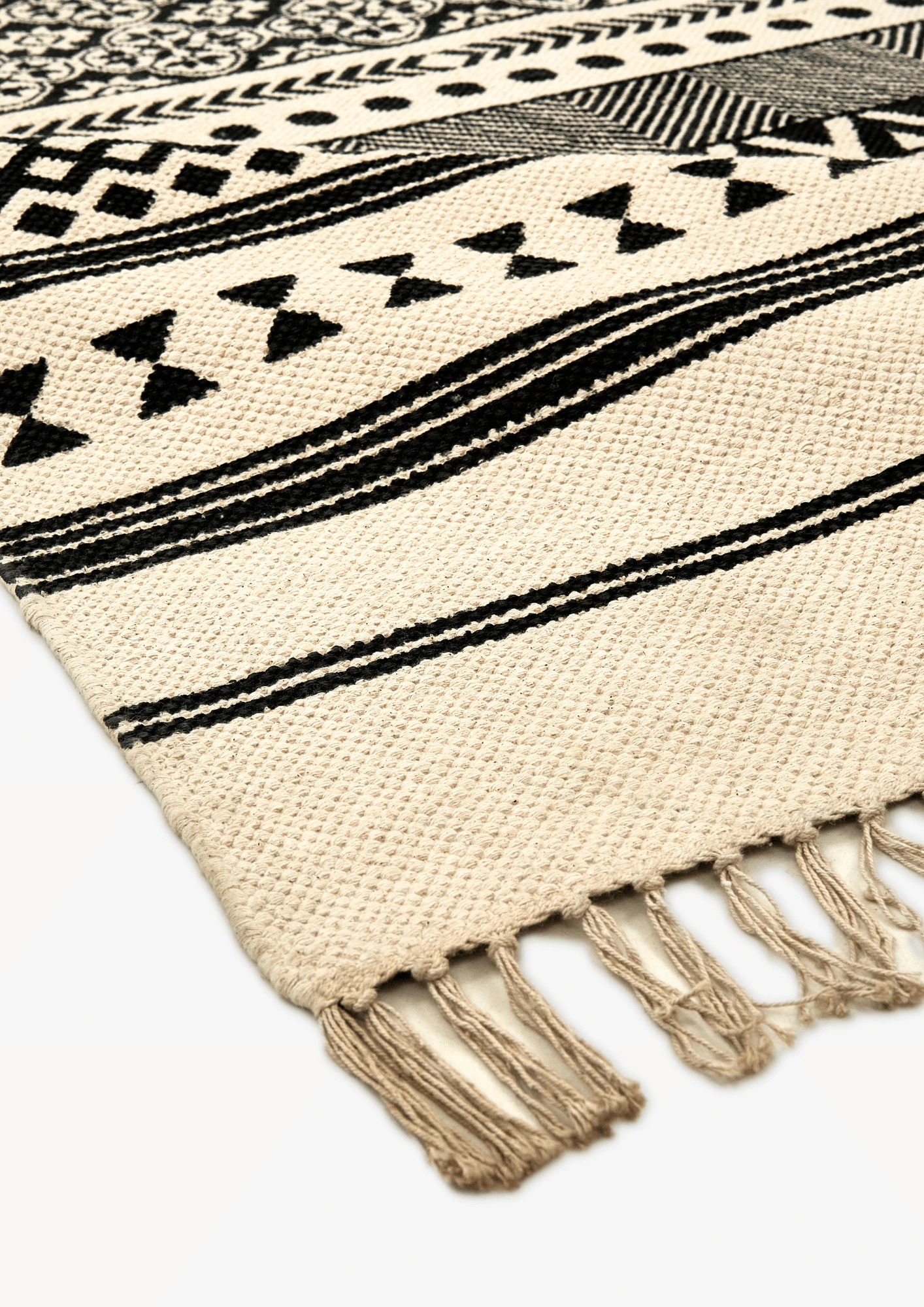 Cotton HandWoven Print Dhurrie - Saanjh - Cotton - Dhurrie - Ajaypee Carpets (Thumbnail 2)