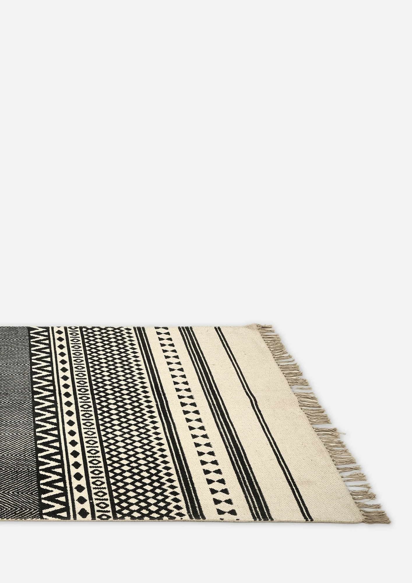 Cotton HandWoven Print Dhurrie - Saanjh - Cotton - Dhurrie - Ajaypee Carpets (Thumbnail 4)