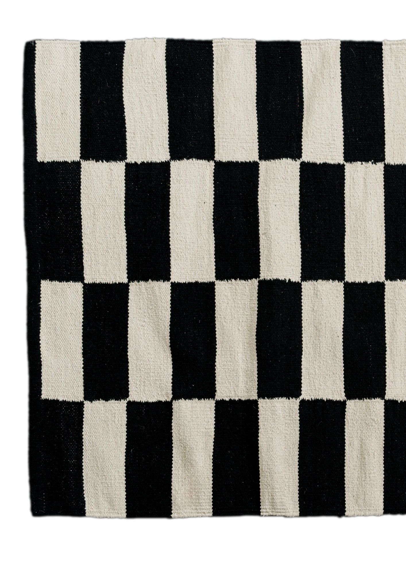 Cotton HandWoven Rug: Chess - Cotton - Hand Woven - Ajaypee Carpets (Thumbnail 3)