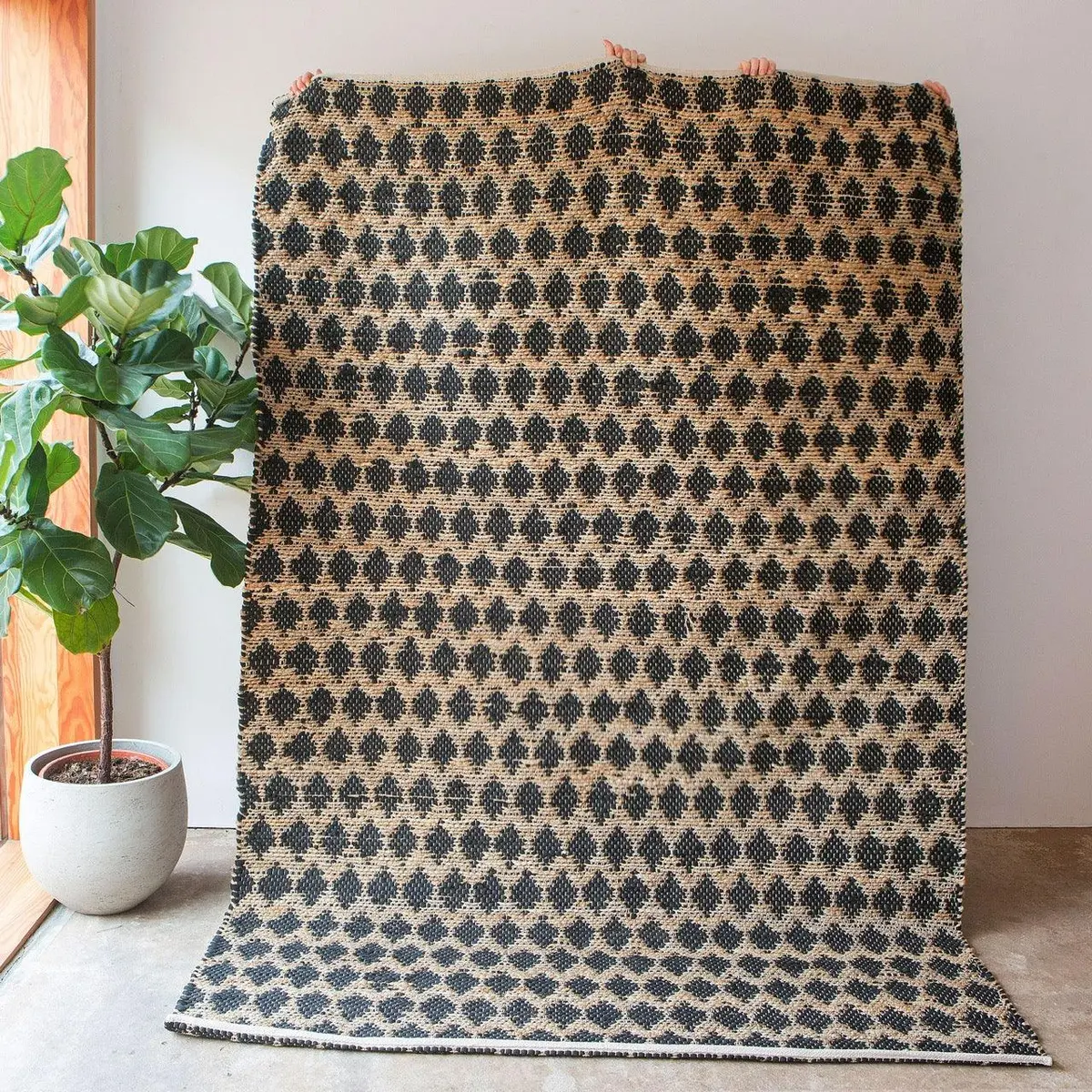 Cotton & Hemp Handwoven Rug:Tahiti - Jute - Hand Woven - Ajaypee Carpets (Thumbnail 3)