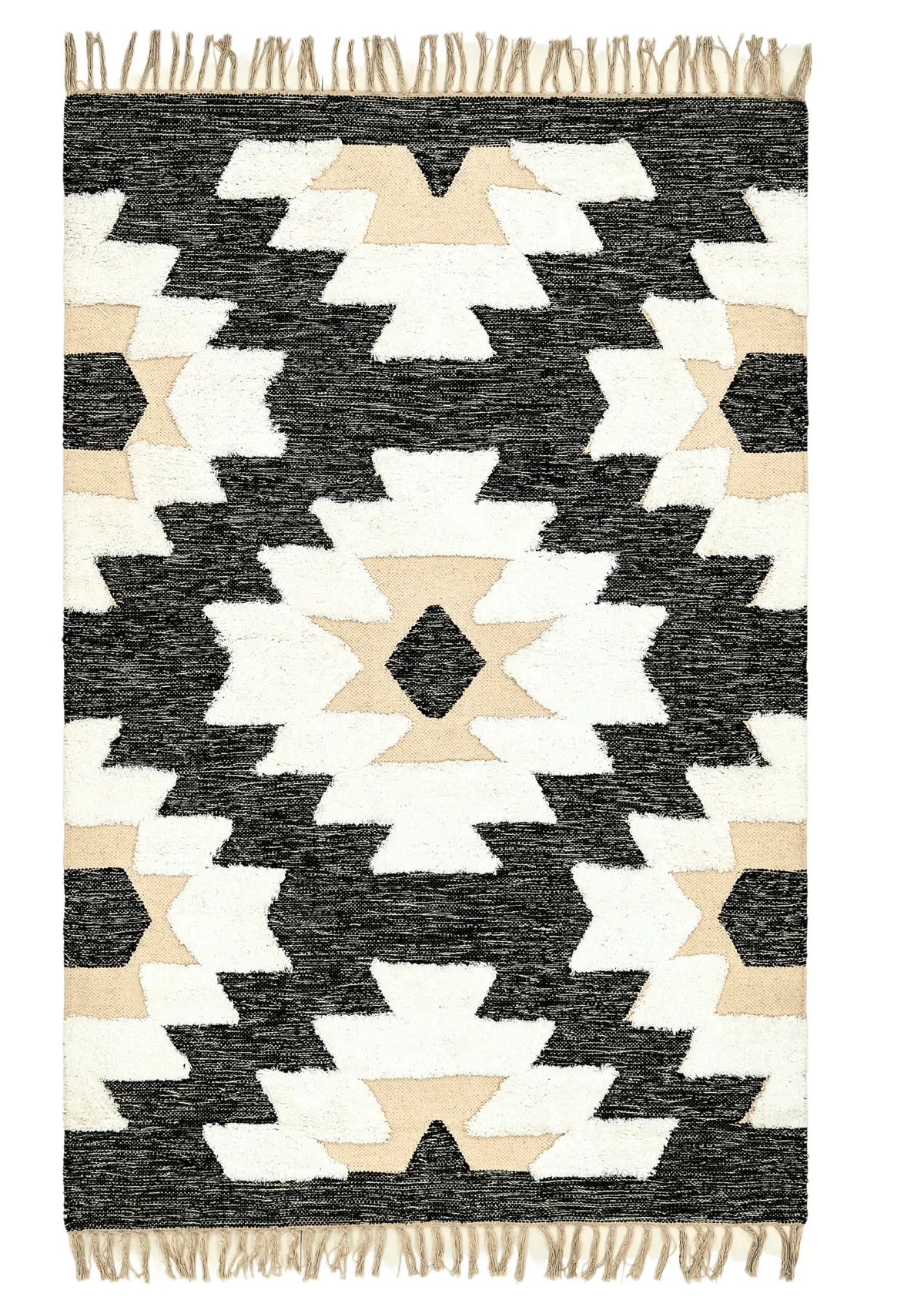 Cotton & Wool Hand Woven Rug  Miti - Cotton - Hand Woven - Ajaypee Carpets (View 1)