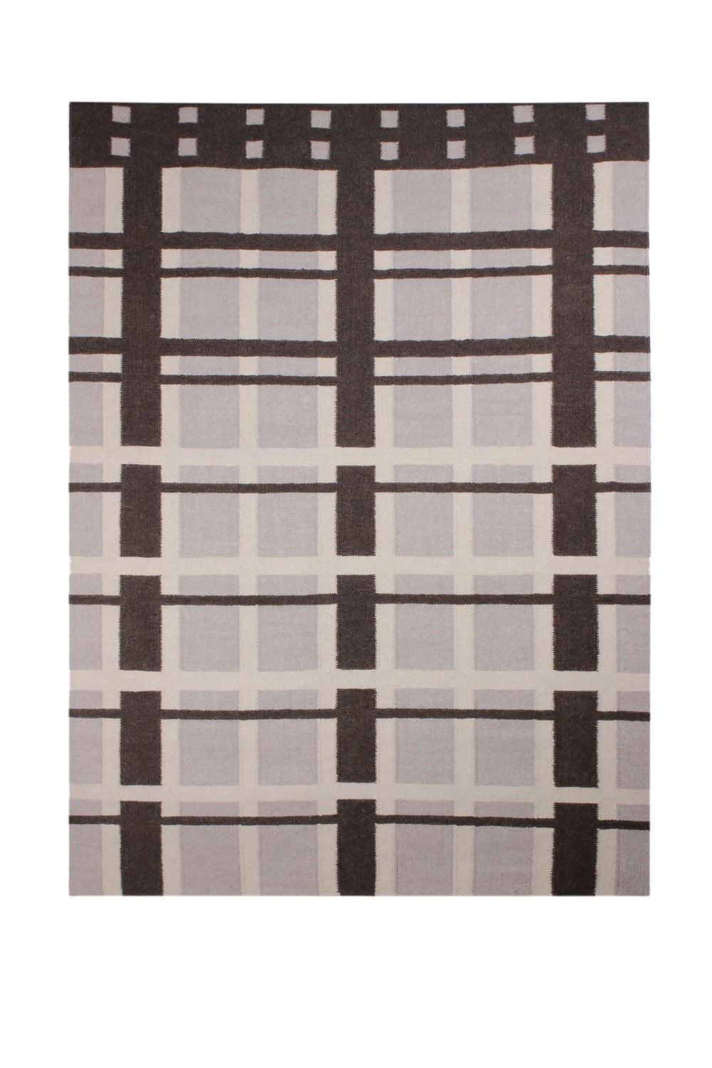 Wool HandWoven Rug Gawe - Cotton - Flatweave - Ajaypee Carpets (Thumbnail 5)