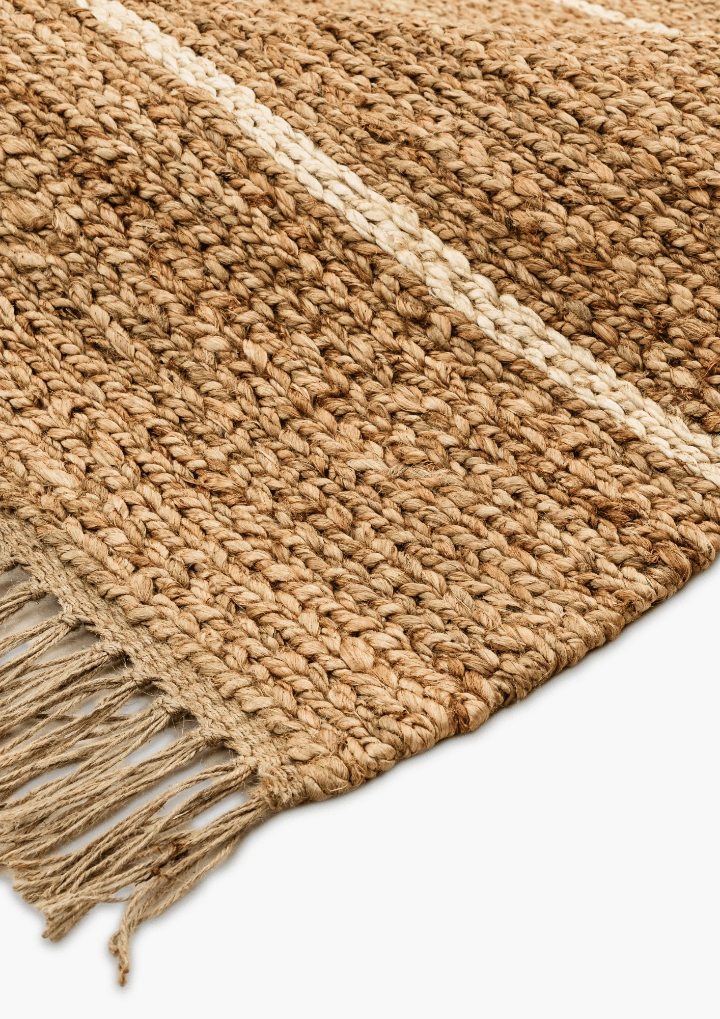 Hemp Hand Woven Rug   Castilla Fringe - Jute - Flatweave - Ajaypee Carpets (Thumbnail 2)
