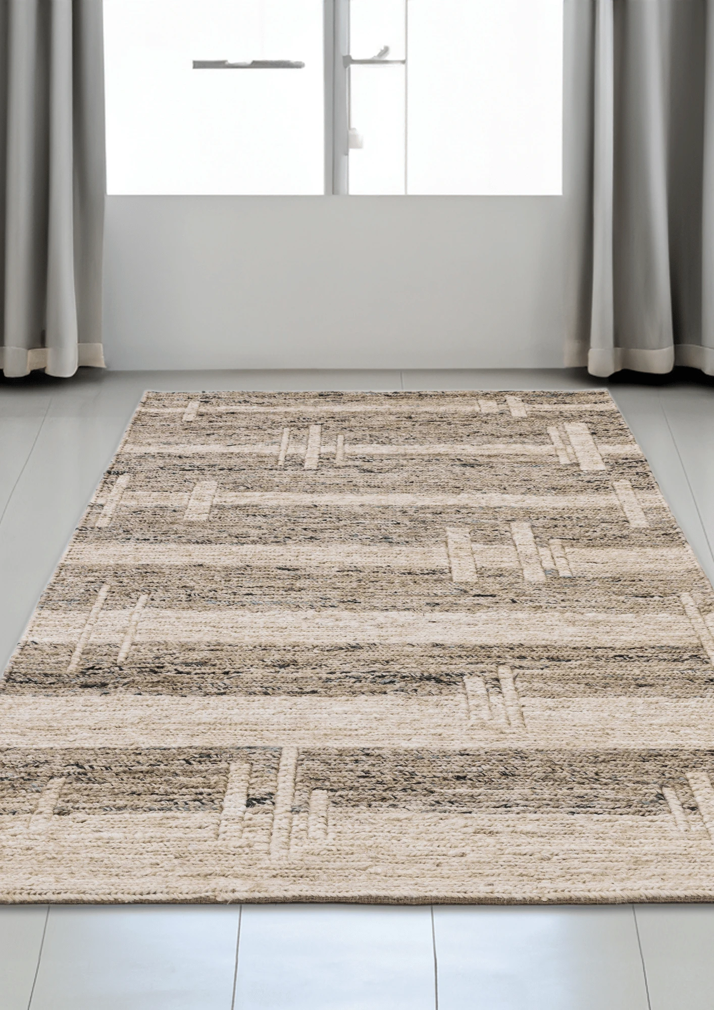 Hemp Hand Woven Rug   Eco Layers - Jute - Flatweave - Ajaypee Carpets (Thumbnail 3)