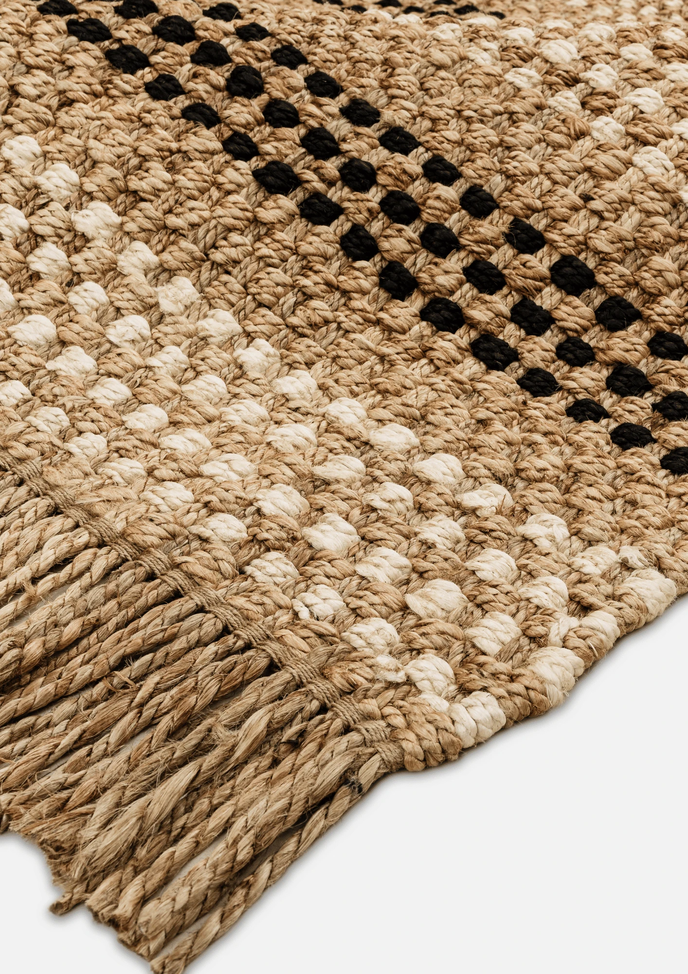 Hemp Hand Woven Rug   Frontier Fringe - Jute - Flatweave - Ajaypee Carpets (Thumbnail 2)