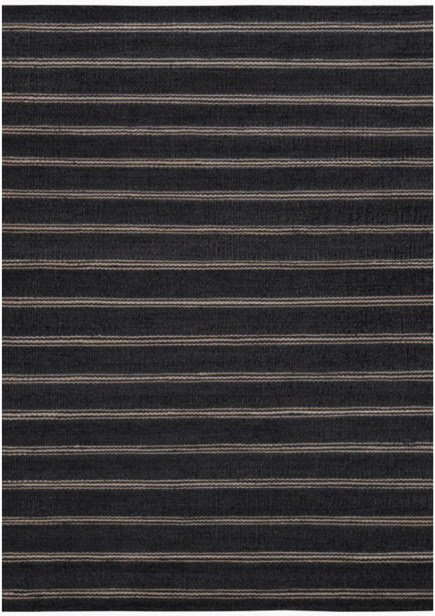 Hemp Hand Woven Rug   Midnight Stripes - Jute - Flatweave - Ajaypee Carpets (View 1)