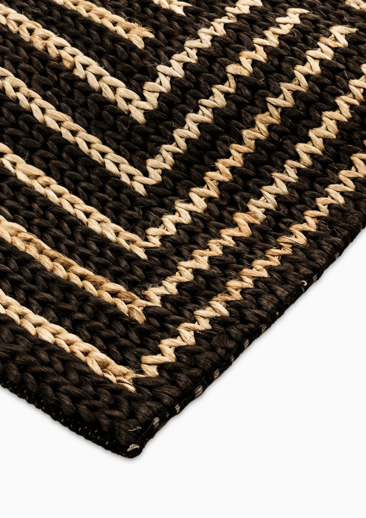 Hemp Hand Woven Rug   Sparta Stripes - Jute - Flatweave - Ajaypee Carpets (Thumbnail 2)
