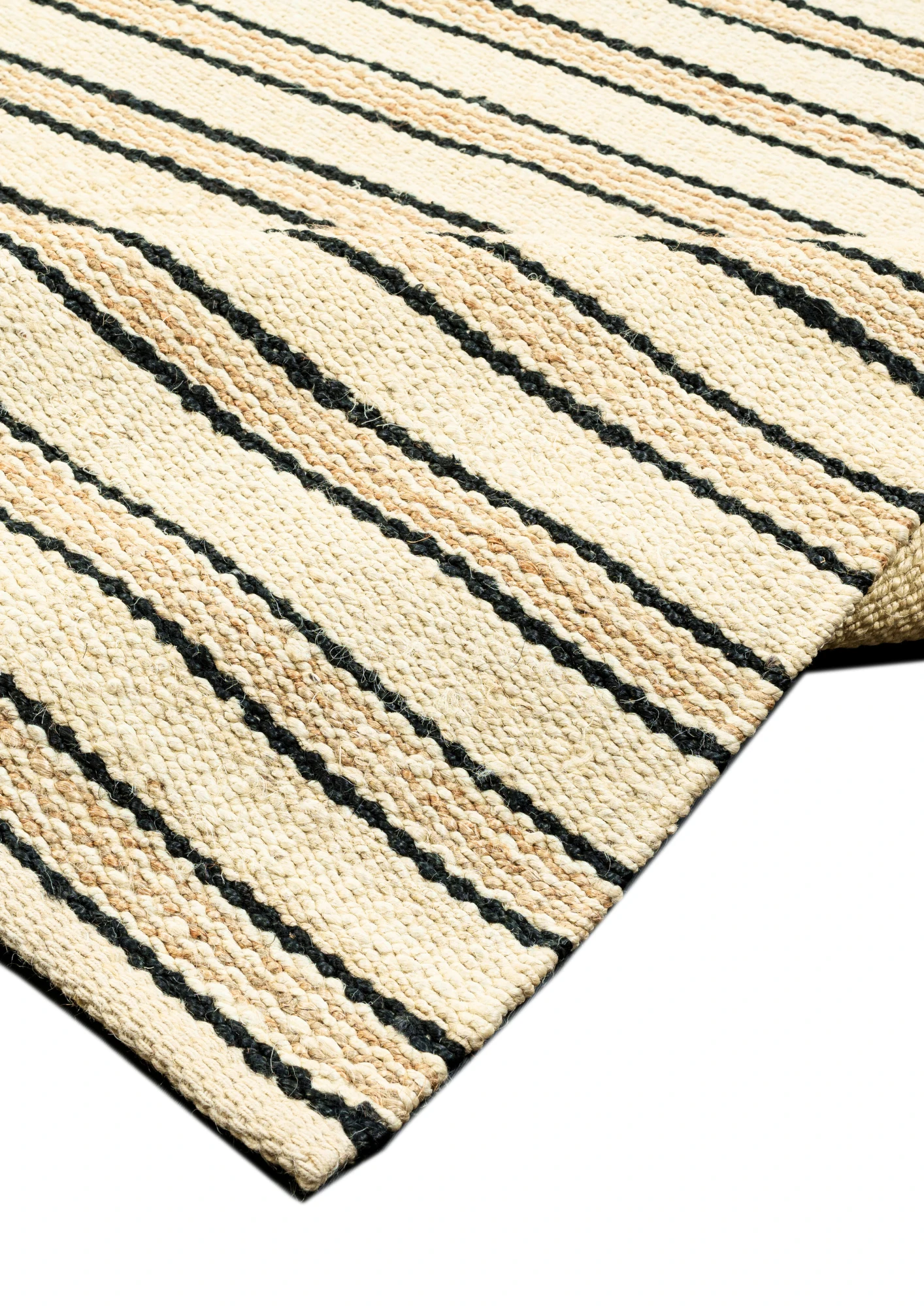 Hemp Hand Woven Rug   Stripe Egma - Jute - Flatweave - Ajaypee Carpets (Thumbnail 2)