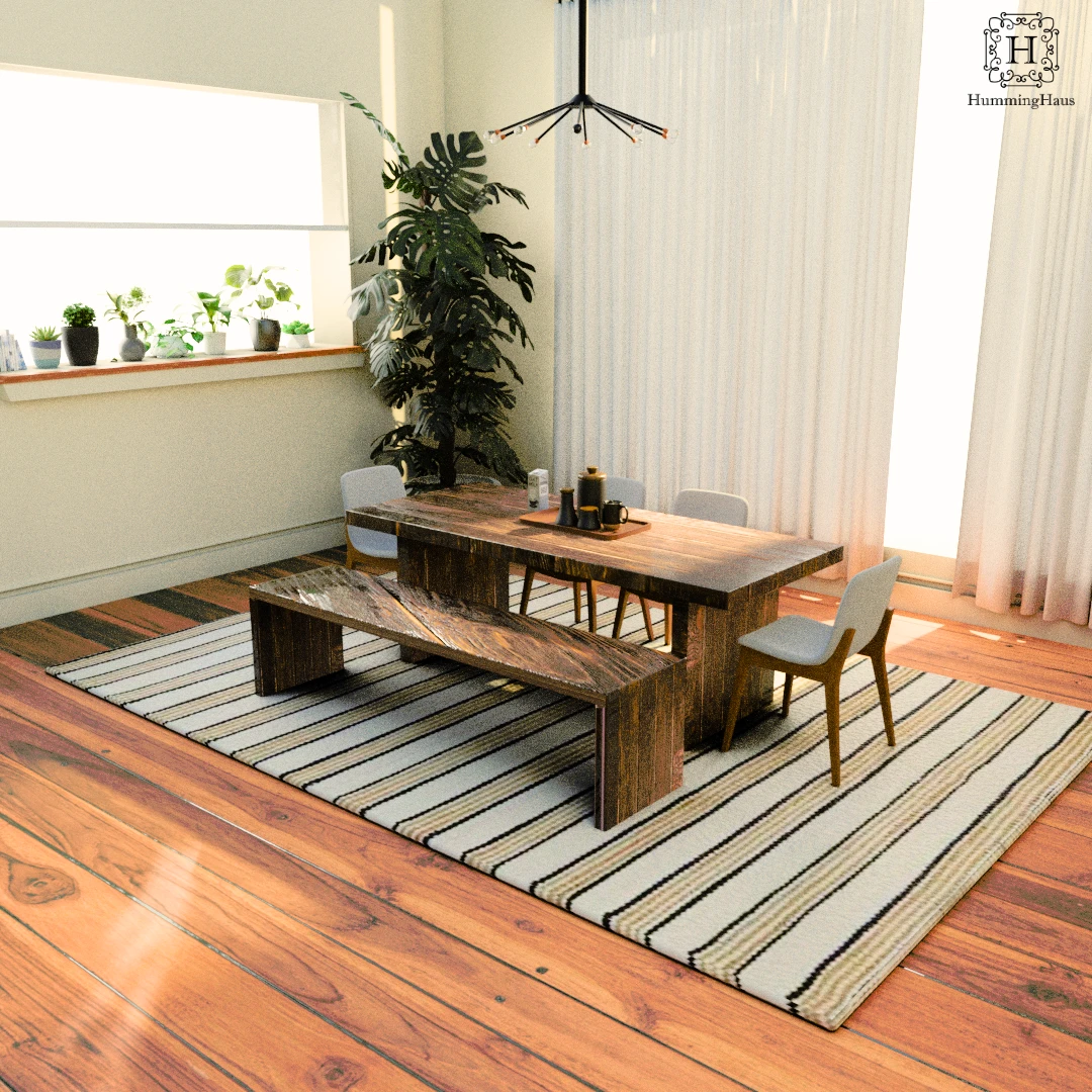 Hemp Hand Woven Rug   Stripe Egma - Jute - Flatweave - Ajaypee Carpets (Thumbnail 4)