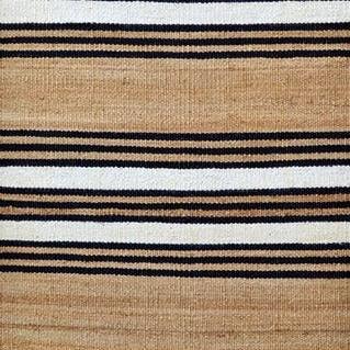 Hemp Hand Woven Rug   Stripe Estelle - Jute - Flatweave - Ajaypee Carpets (Thumbnail 2)