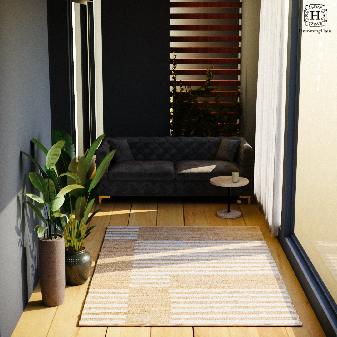Hemp Hand Woven Rug  Dexo - Jute - Flatweave - Ajaypee Carpets (Thumbnail 2)