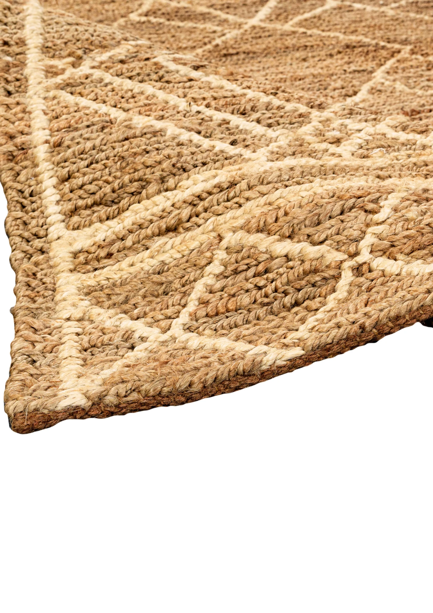 Hemp Hand Woven Rug  Pyramid Grain - Jute - Flatweave - Ajaypee Carpets (Thumbnail 2)