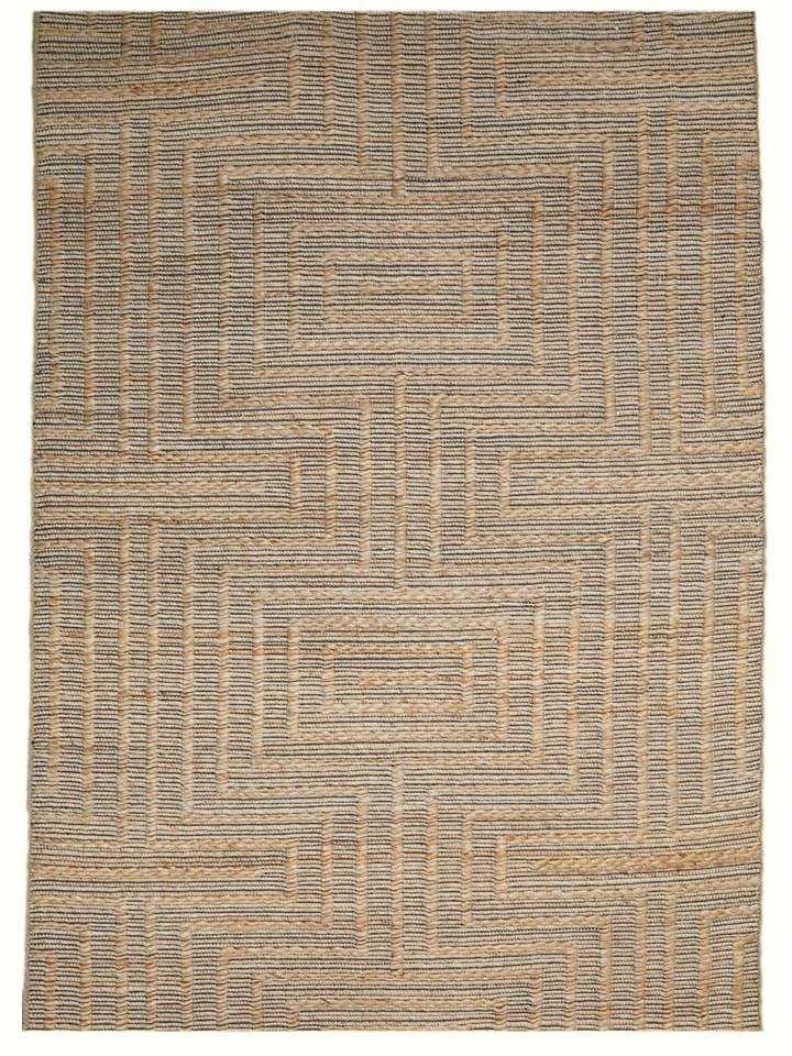 Hemp Hand Woven Rug : Braide SQ - Jute - Hand Woven - Ajaypee Carpets (Thumbnail 3)