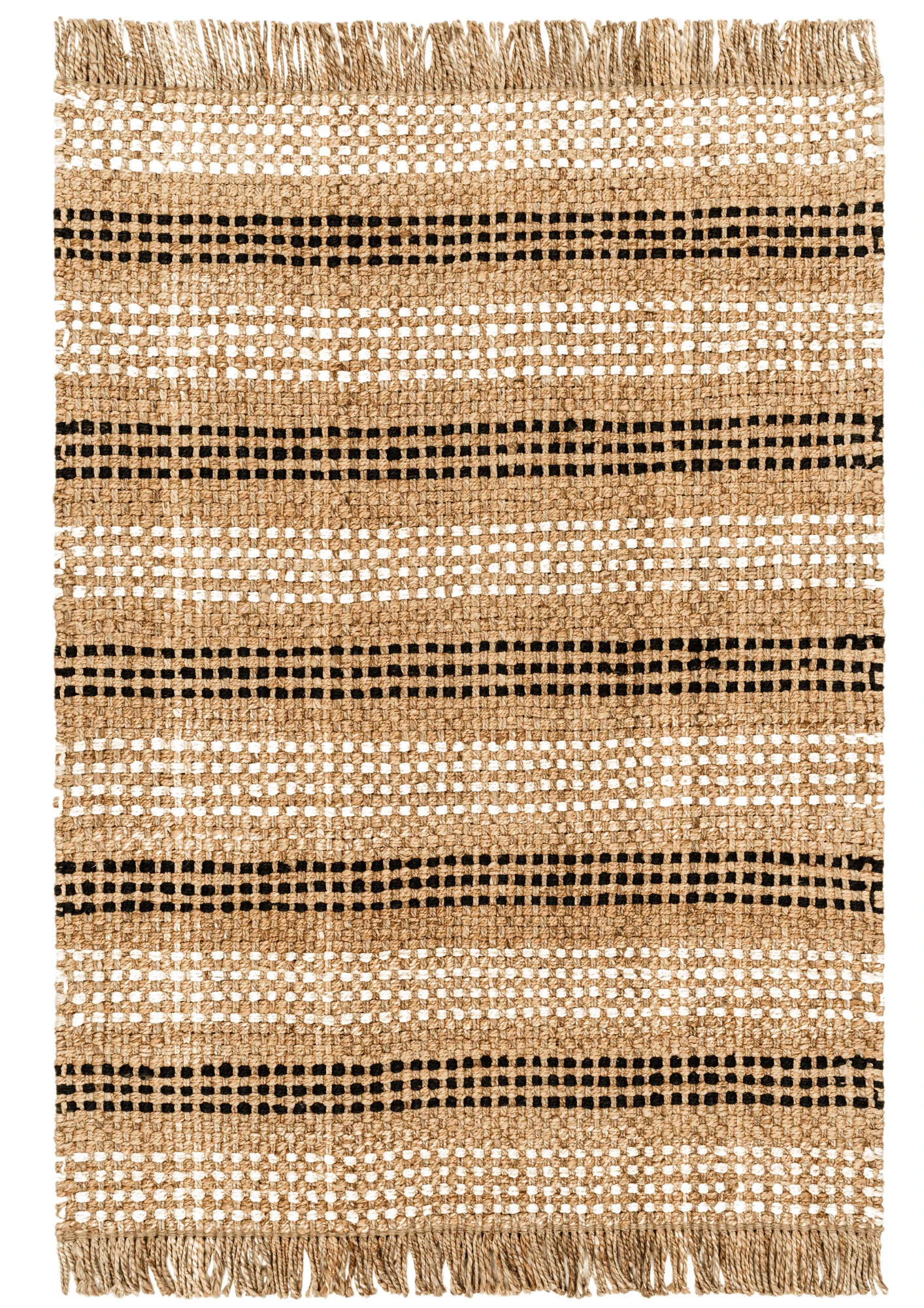 Hemp Hand Woven Rug : Frontier Fringe - Hemp - Hand Woven - Ajaypee Carpets (View 1)