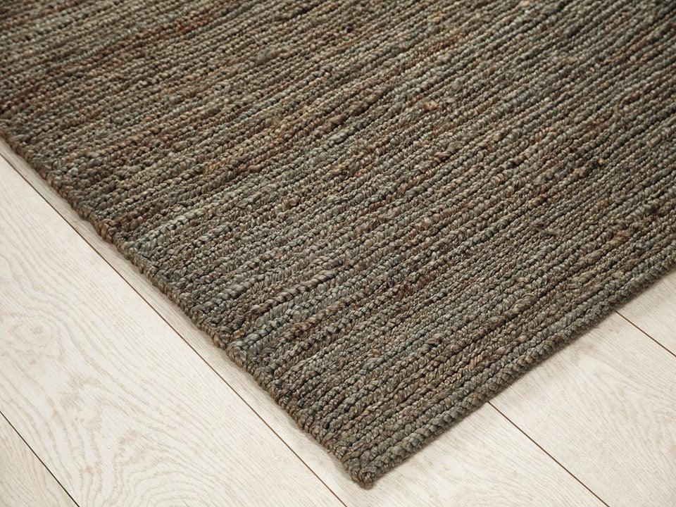 Hemp Hand Woven Rug : Grey Lines - Hemp - Hand Woven - Ajaypee Carpets (Thumbnail 2)