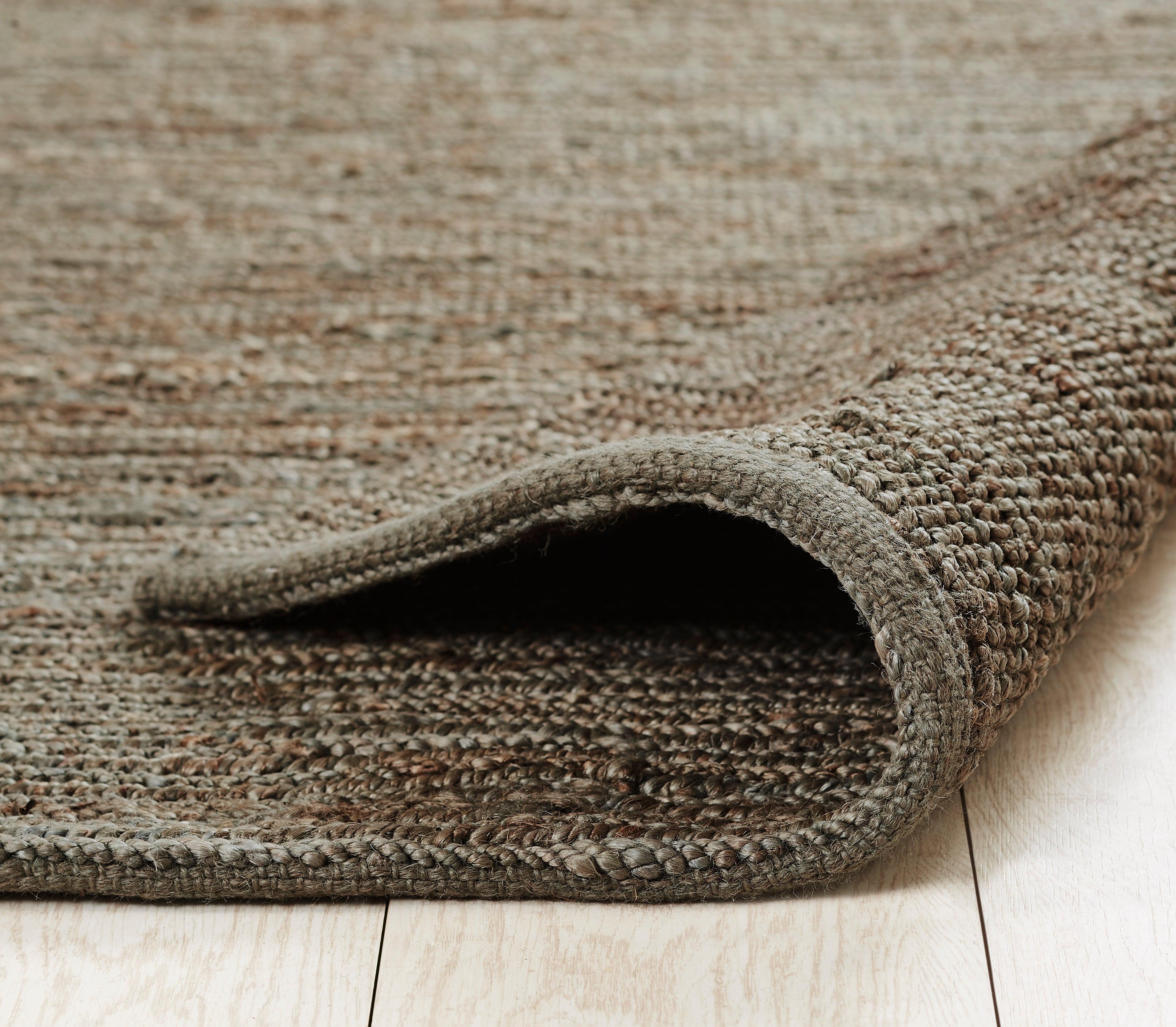 Hemp Hand Woven Rug : Grey Lines - Hemp - Hand Woven - Ajaypee Carpets (Thumbnail 4)