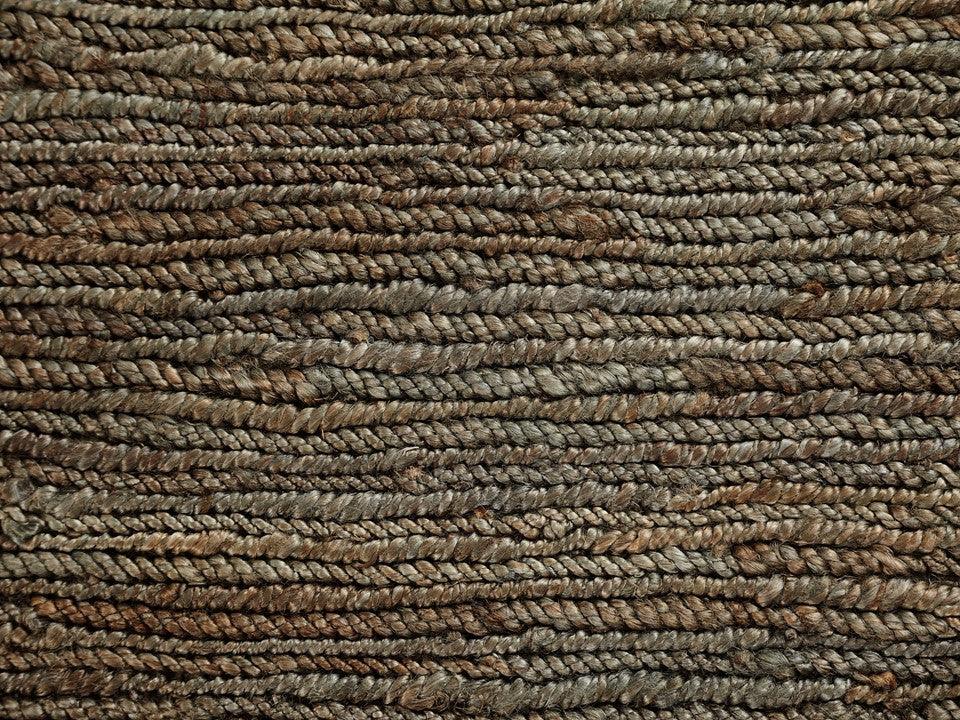 Hemp Hand Woven Rug : Grey Lines - Hemp - Hand Woven - Ajaypee Carpets (Thumbnail 5)