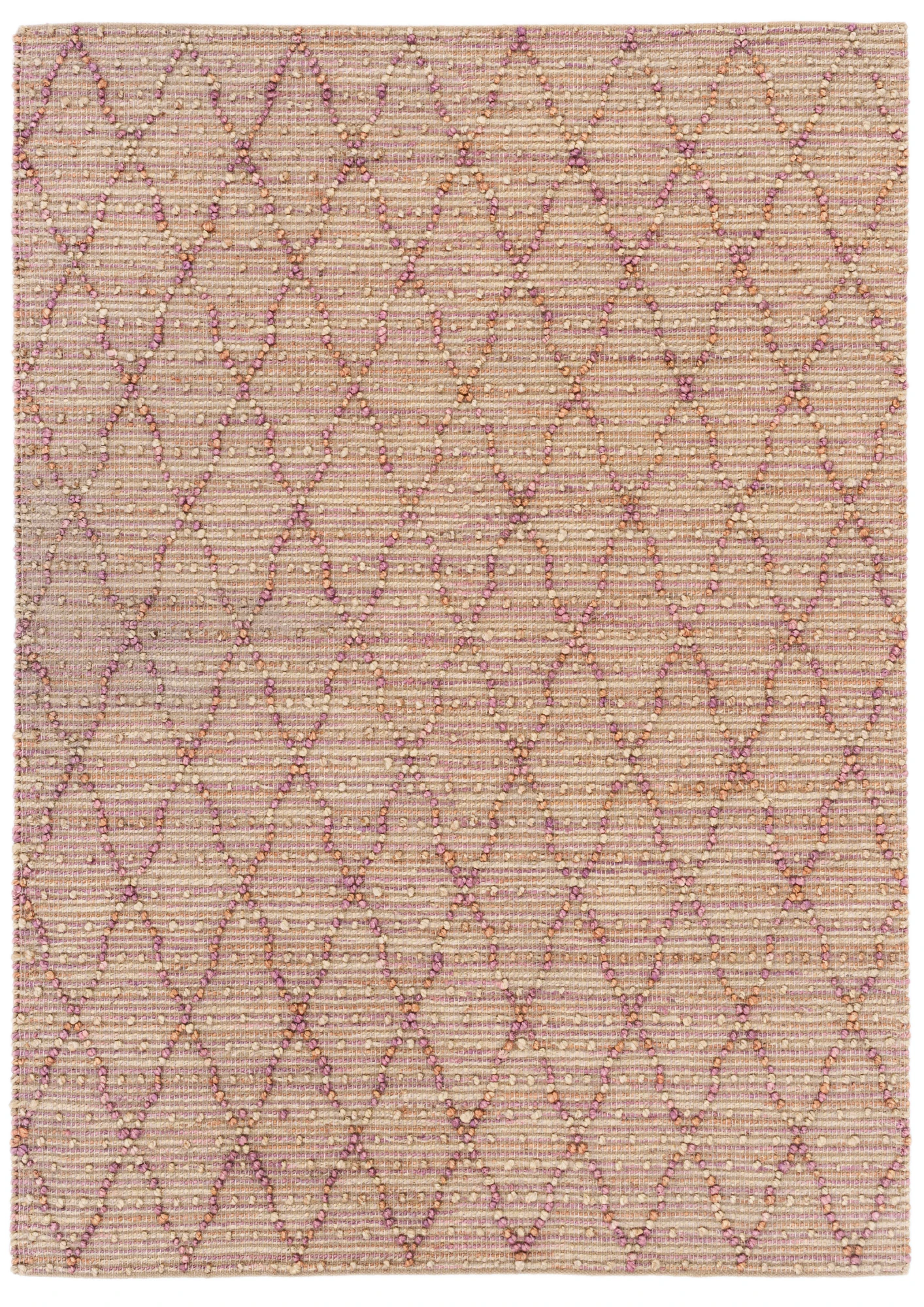 Hemp Hand Woven Rug Loop : Oxfo Pink – Jute Hand Woven handmade carpet by Ajaypee Carpets
