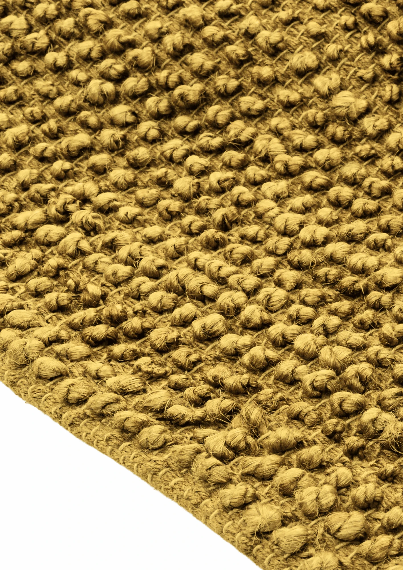 Hemp Hand Woven Rug: Mustard Loop - Jute - Hand Woven - Ajaypee Carpets (Thumbnail 3)