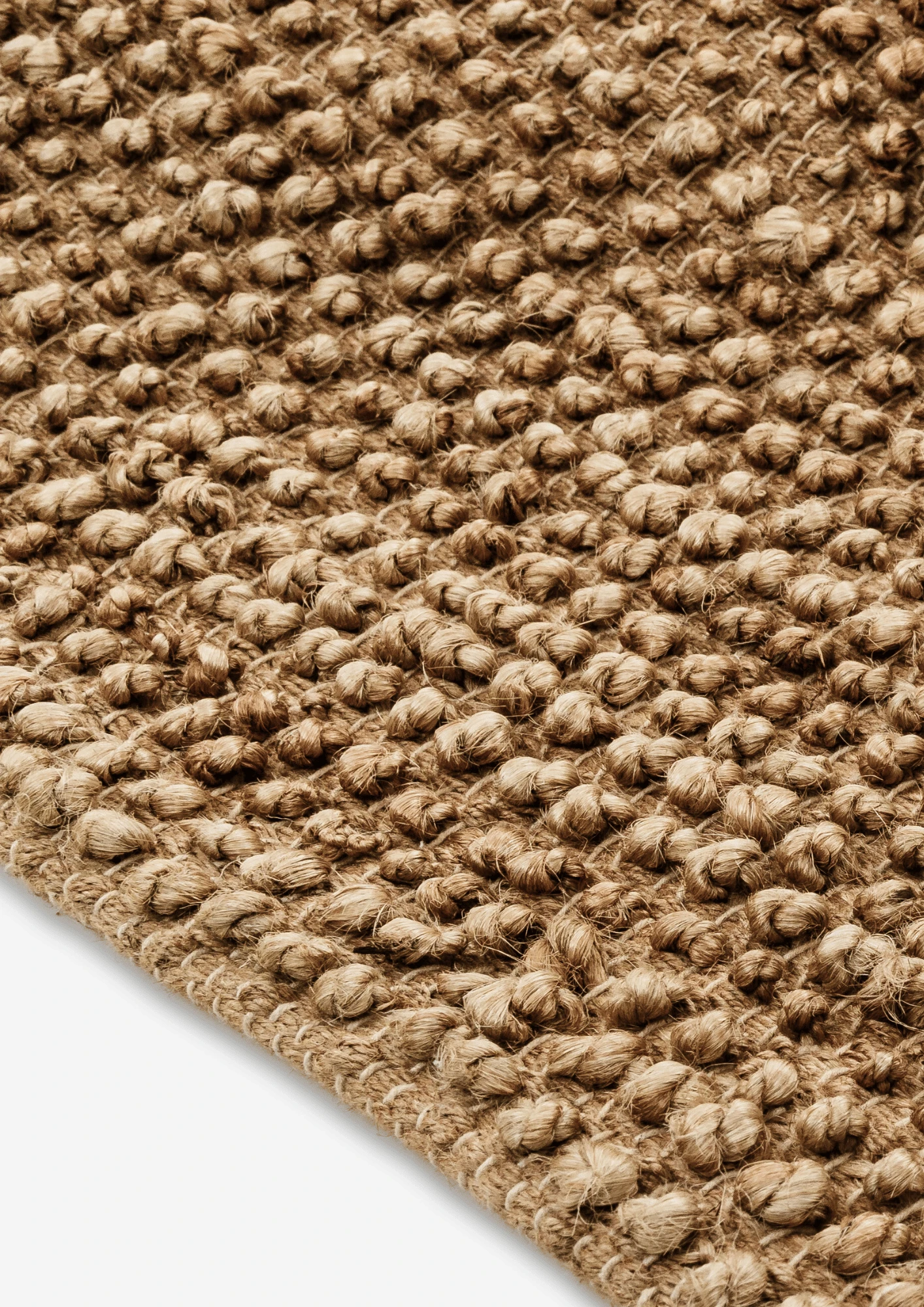Hemp Hand Woven Rug: Natural Loop - Jute - Hand Woven - Ajaypee Carpets (Thumbnail 3)