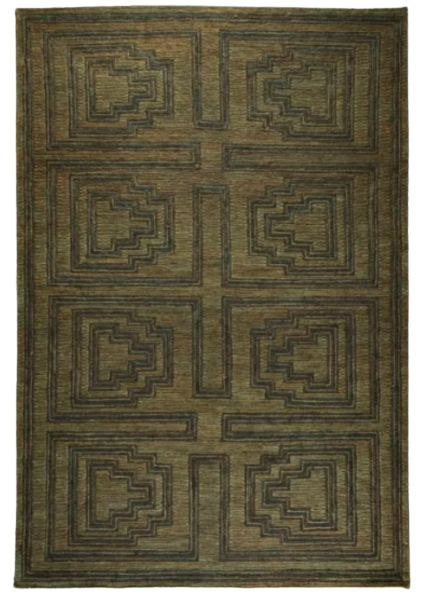 Hemp Hand Woven Rug : Puzzle Grey - Jute - Hand Woven - Ajaypee Carpets (View 1)