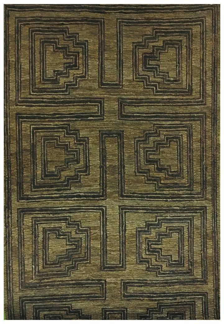 Hemp Hand Woven Rug : Puzzle Grey - Jute - Hand Woven - Ajaypee Carpets (Thumbnail 3)