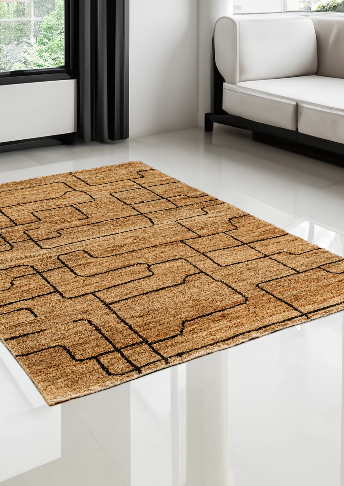 Hemp HandKnotted Carpet - TerraTread - Jute - Hand Knotted - Ajaypee Carpets (Thumbnail 4)