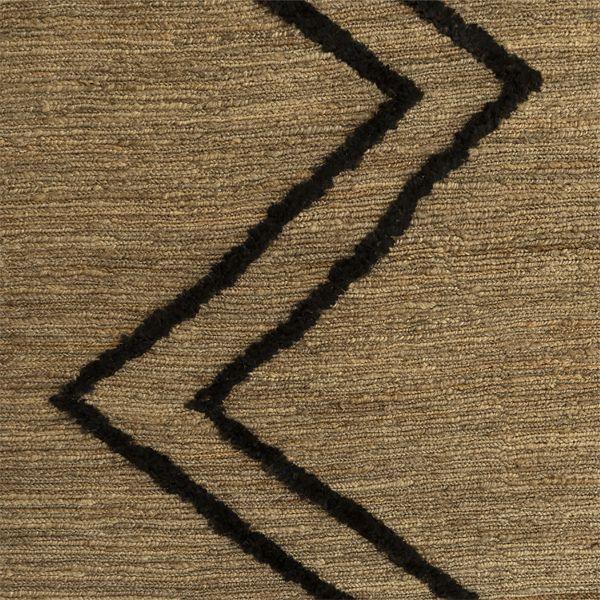 Hemp Handmade Round : Zig Zag - Jute - Hand Woven - Ajaypee Carpets (Thumbnail 2)