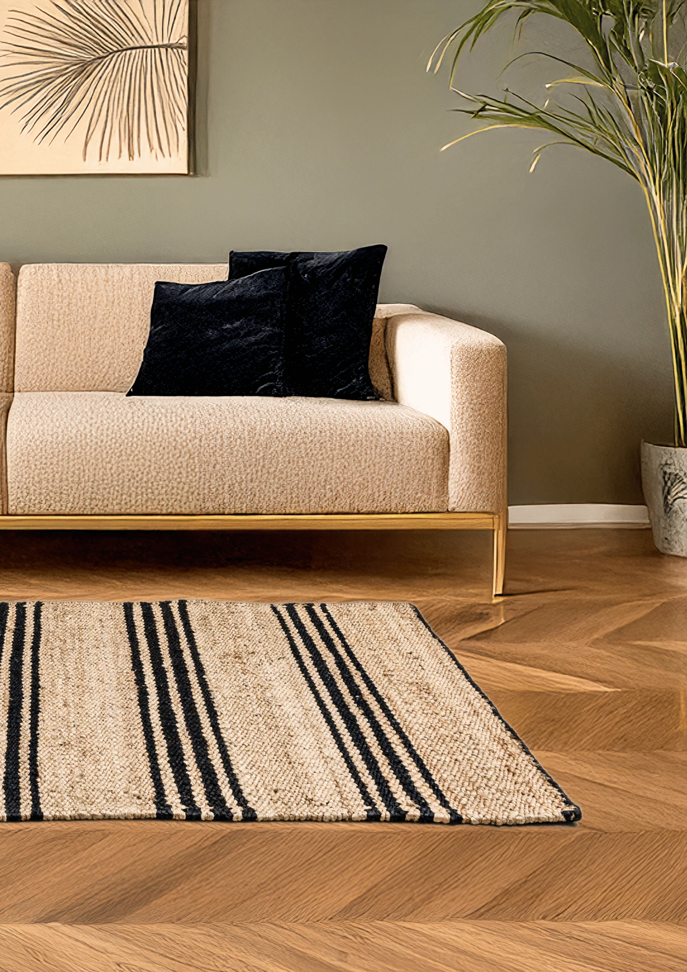 Hemp Handwoven Rug   Driftline - Jute - Flatweave - Ajaypee Carpets (Thumbnail 5)