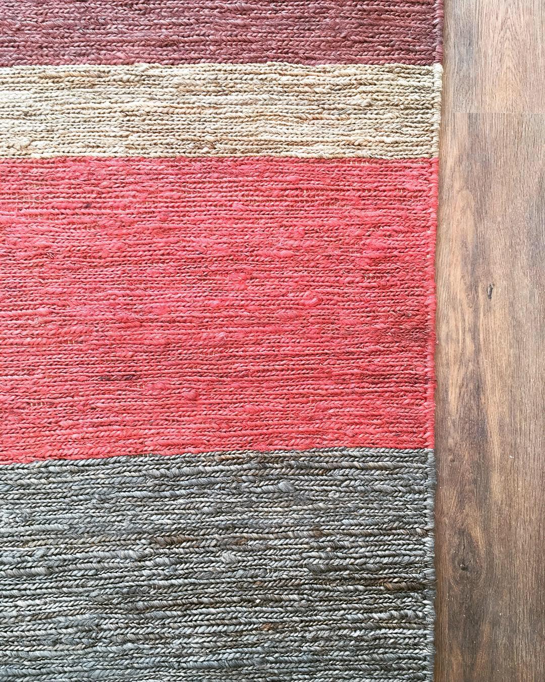 Hemp HandWoven Rug    Multi Braided Stripe - Jute - Flatweave - Ajaypee Carpets (Thumbnail 2)