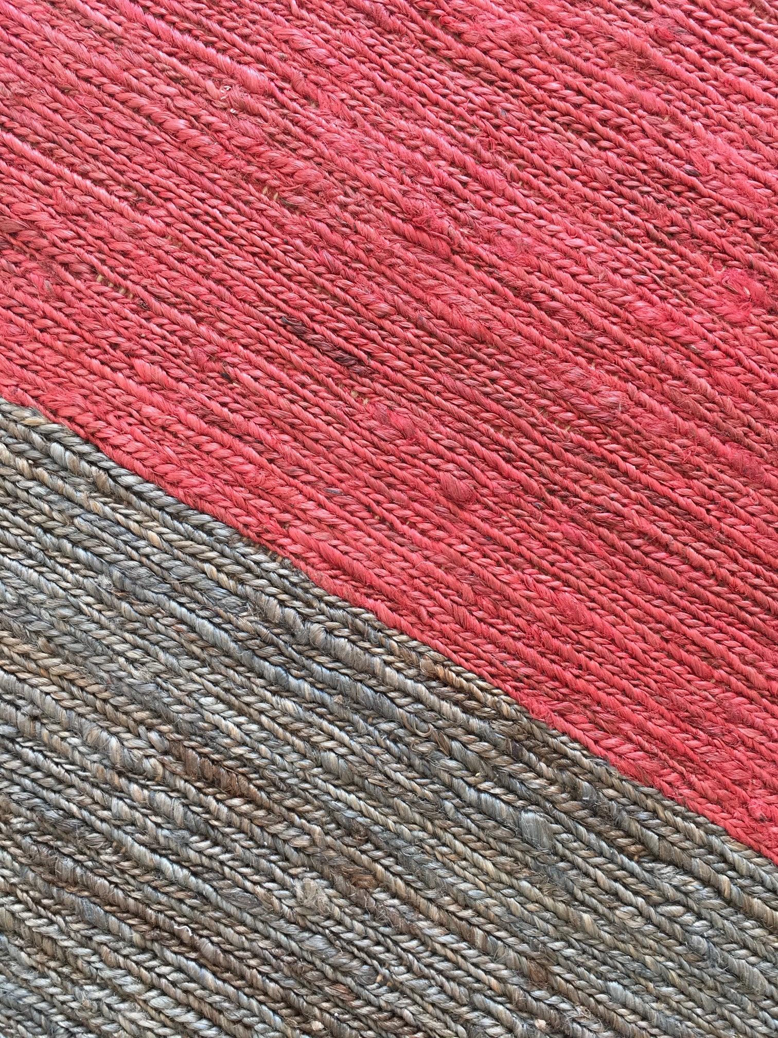 Hemp HandWoven Rug    Multi Braided Stripe - Jute - Flatweave - Ajaypee Carpets (Thumbnail 3)