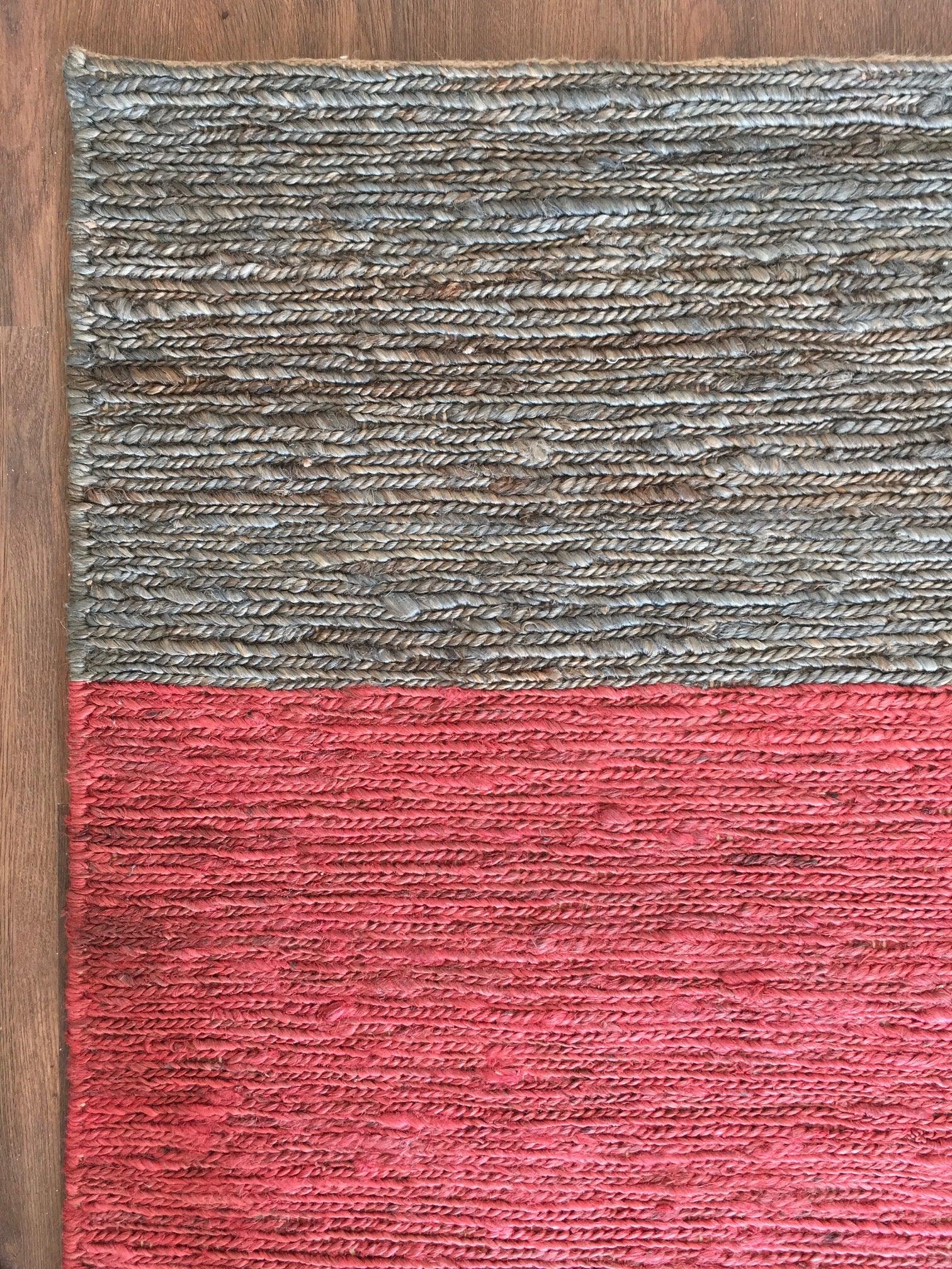 Hemp HandWoven Rug    Multi Braided Stripe - Jute - Flatweave - Ajaypee Carpets (Thumbnail 7)