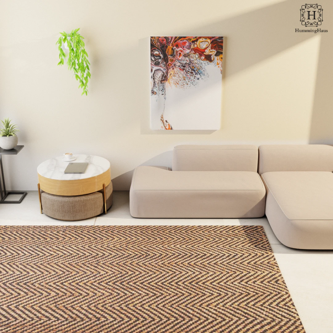 Hemp Handwoven Rug    Ola - Jute - Hand Woven - Ajaypee Carpets (Thumbnail 2)