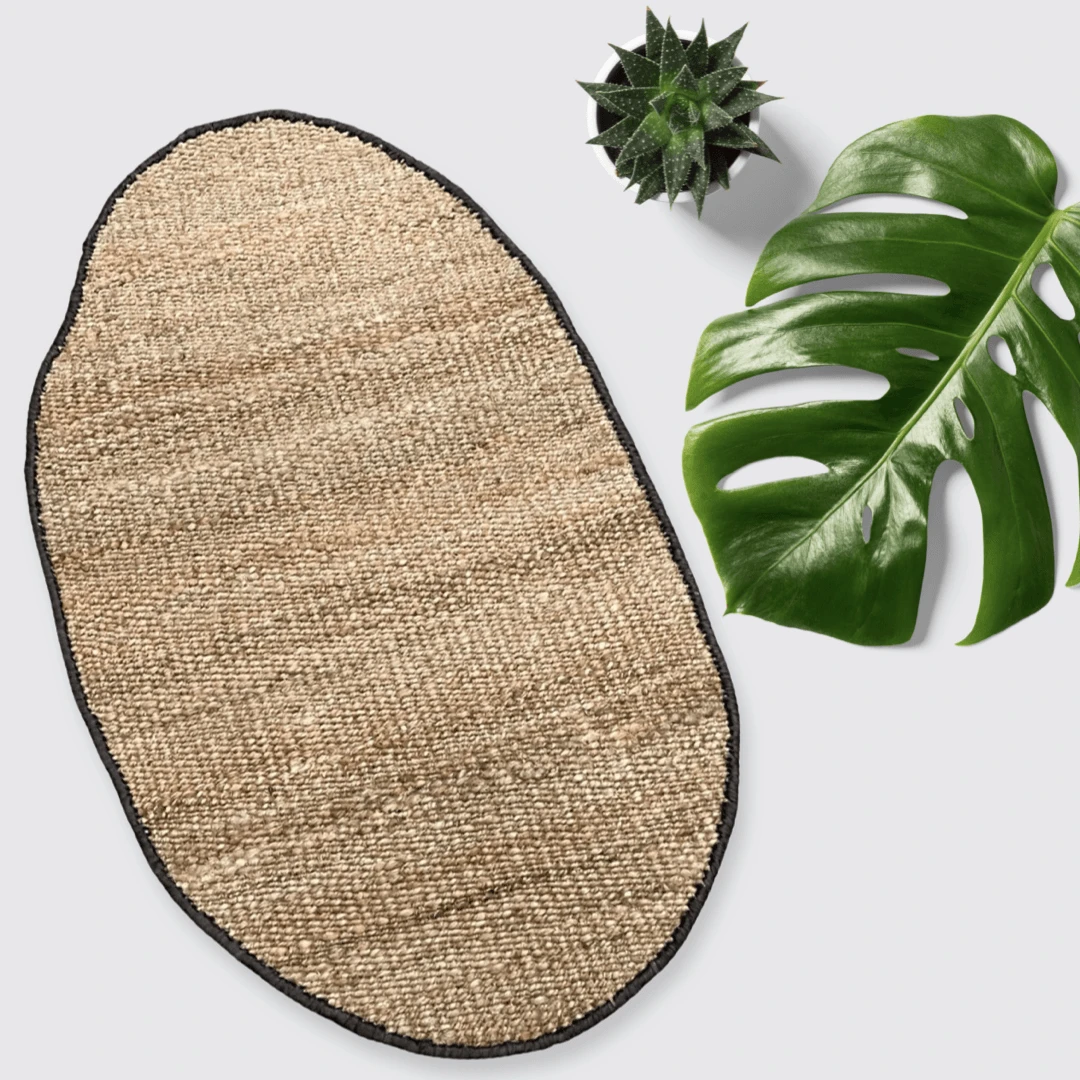 Hemp Handwoven Rug   Oval - Jute - Hand Woven - Ajaypee Carpets (Thumbnail 2)