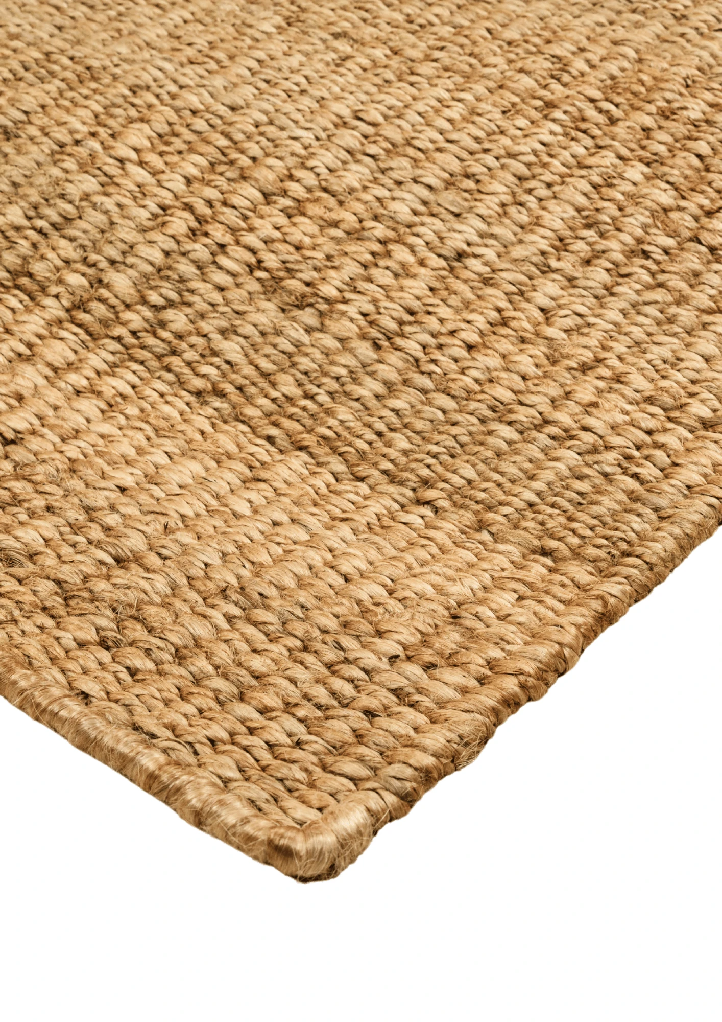 Hemp Handwoven Rug   Plain Natural - Jute - Hand Woven - Ajaypee Carpets (Thumbnail 2)