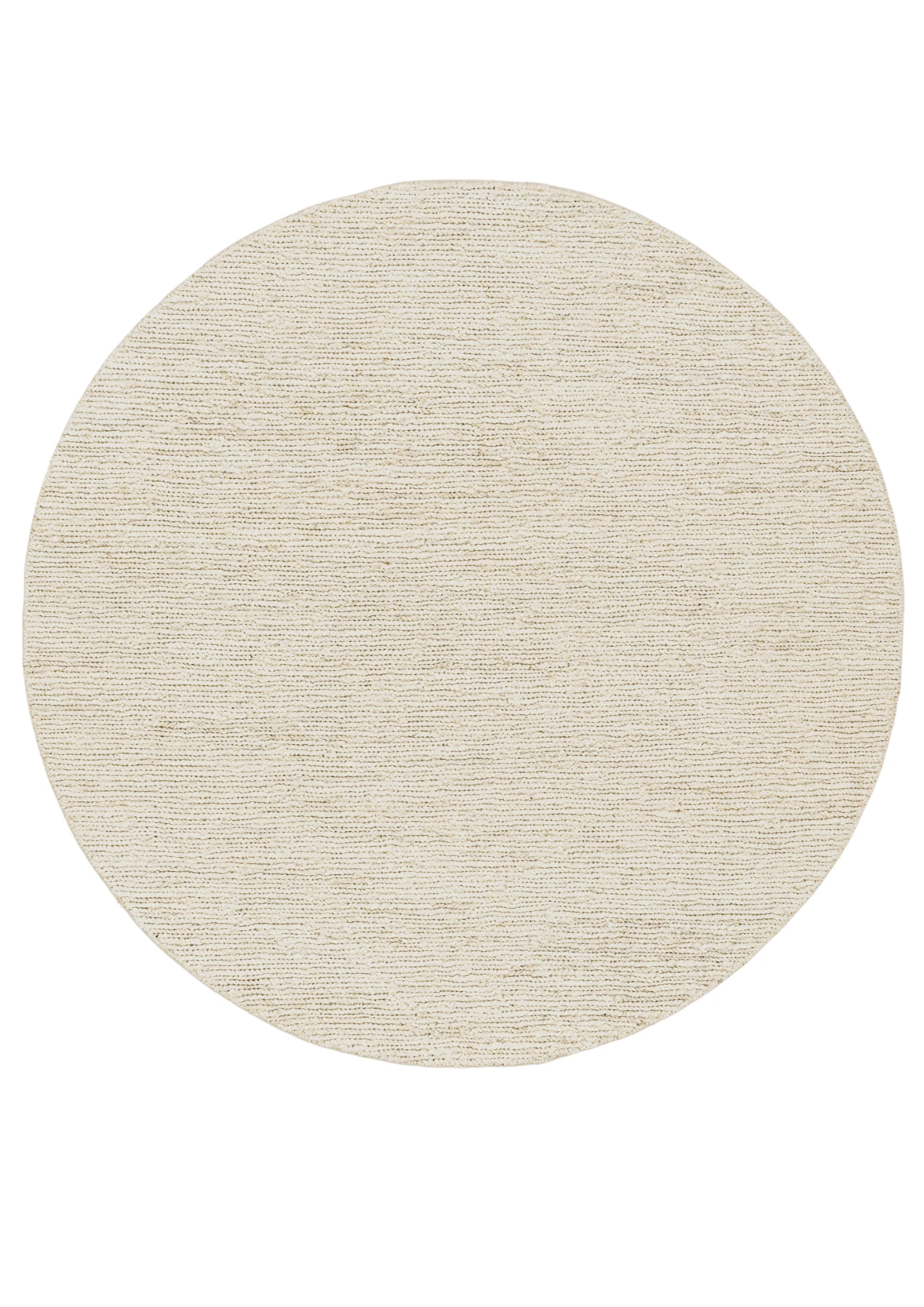 Hemp Handwoven Rug   Round Lines White - Jute - Hand Woven - Ajaypee Carpets (View 1)